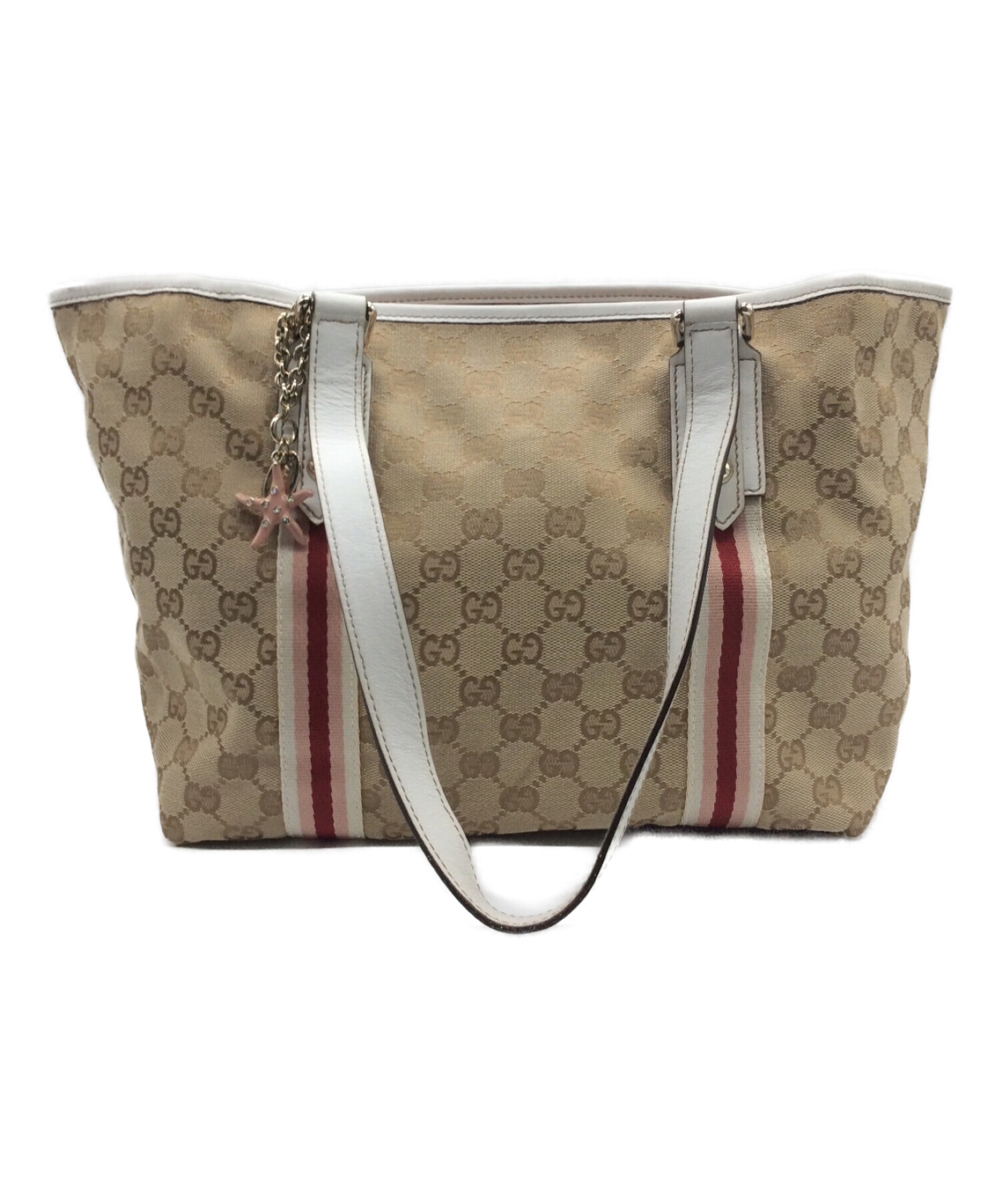 中古・古着通販】GUCCI (グッチ) シェリーラインチャーム付トート