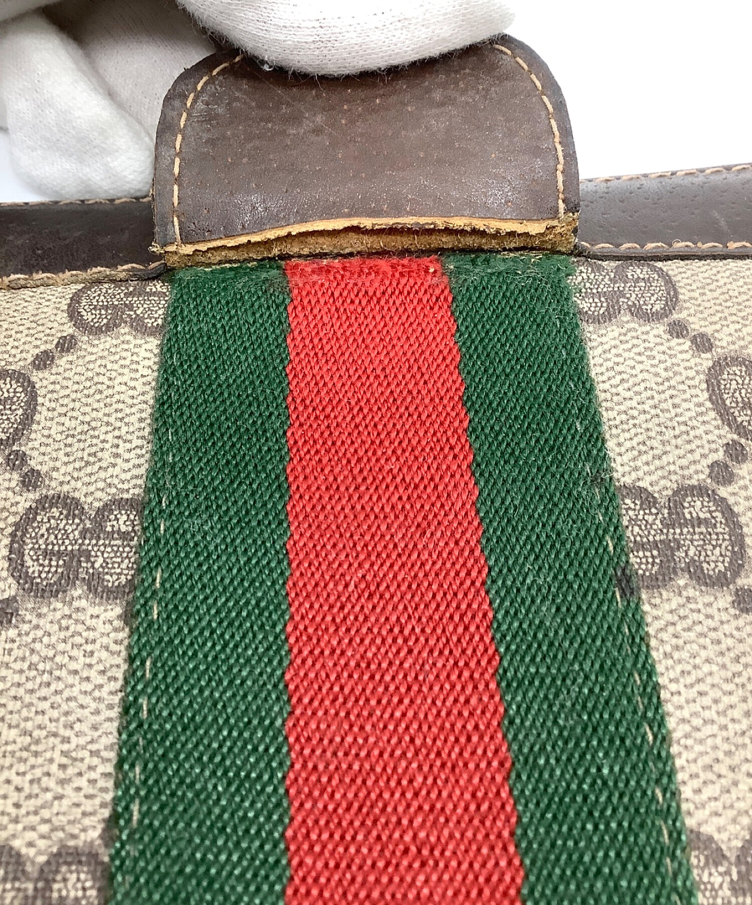 中古・古着通販】GUCCI (グッチ) セカンドバッグ ベージュ｜ブランド 