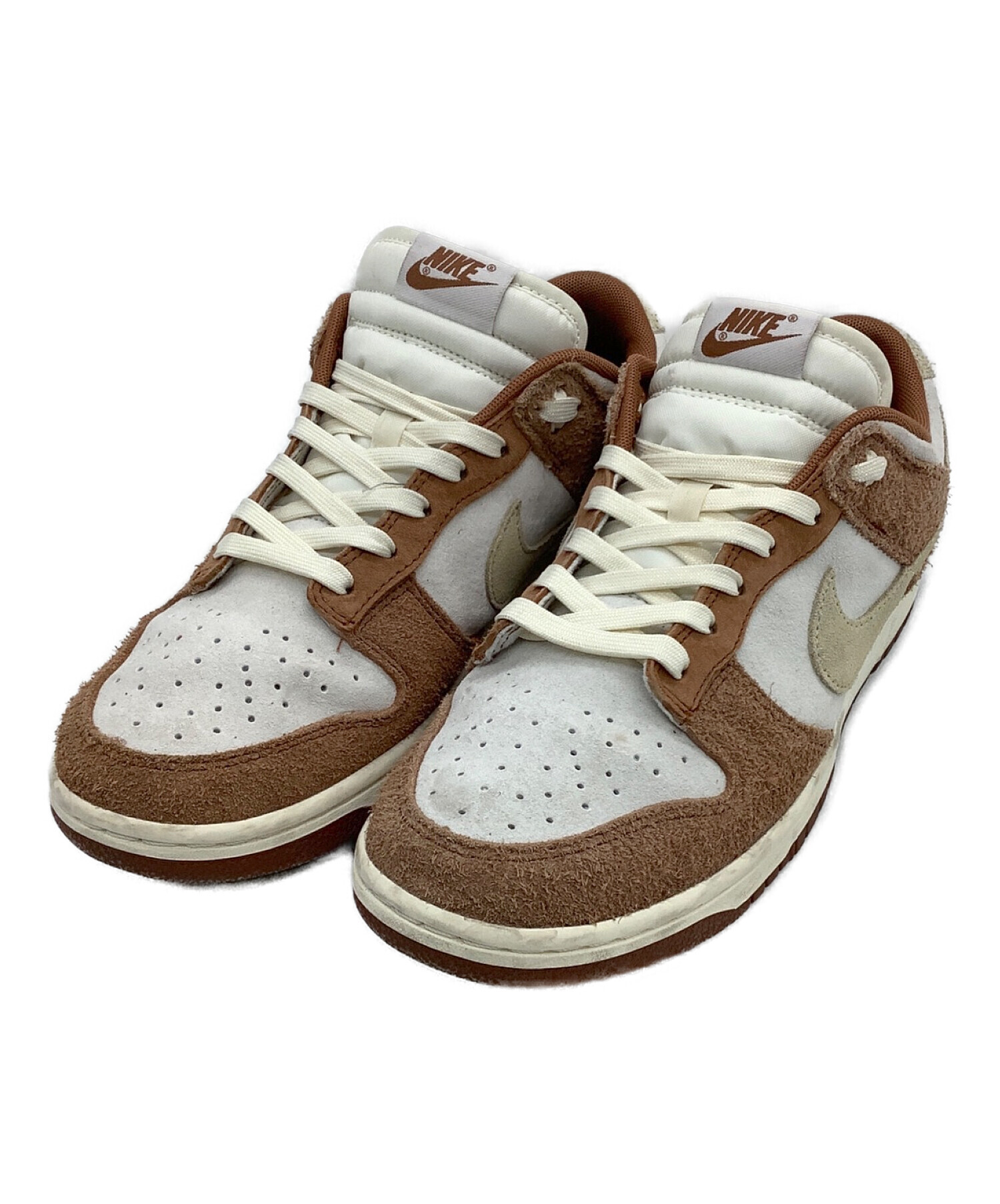 中古・古着通販】NIKE (ナイキ) NIKE DUNK LOW PRM ホワイト×ブラウン