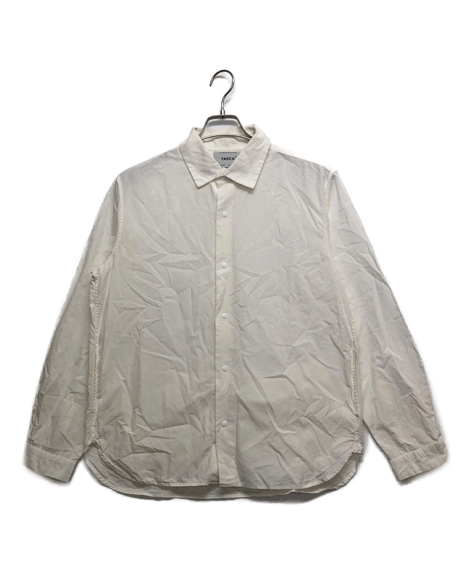 YAECA (ヤエカ) スナップボタンシャツ ホワイト サイズ:M
