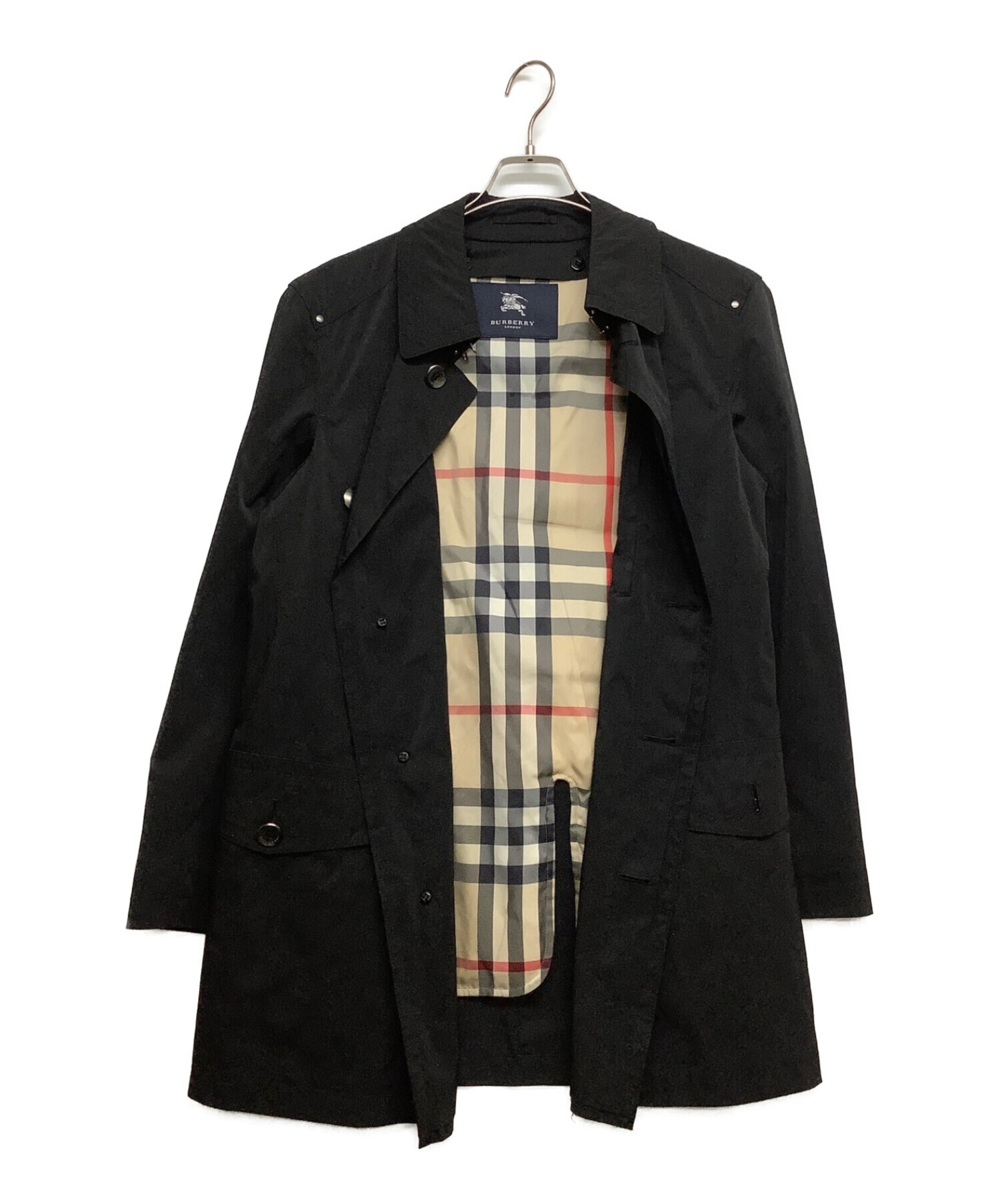 中古・古着通販】BURBERRY LONDON (バーバリーロンドン) ライナー付ステンカラーコート ブラック サイズ:M｜ブランド・古着通販  トレファク公式【TREFAC FASHION】スマホサイト