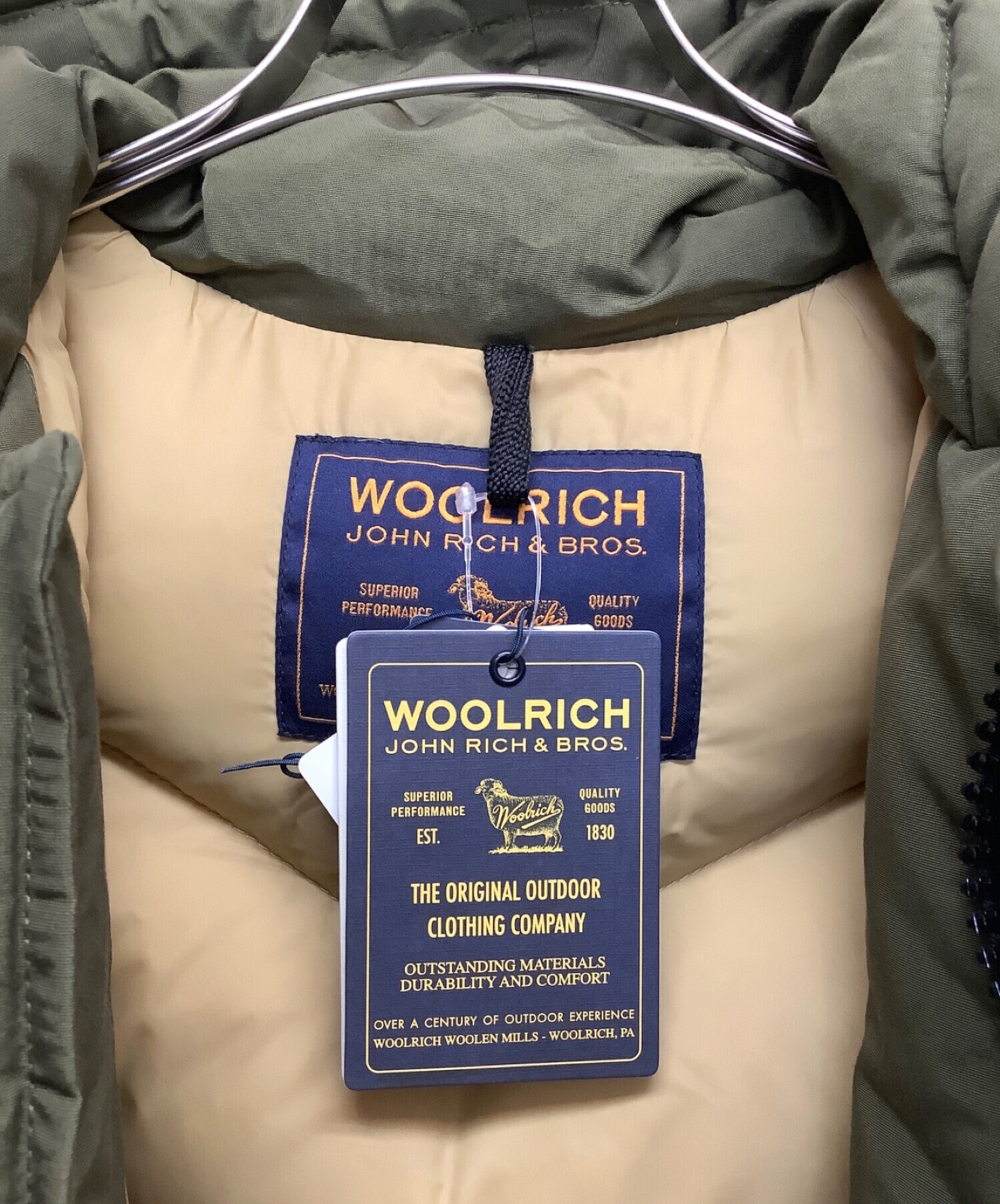 中古・古着通販】WOOLRICH (ウールリッチ) ダウンコート カーキ サイズ:XXS 未使用品｜ブランド・古着通販 トレファク公式【TREFAC  FASHION】スマホサイト