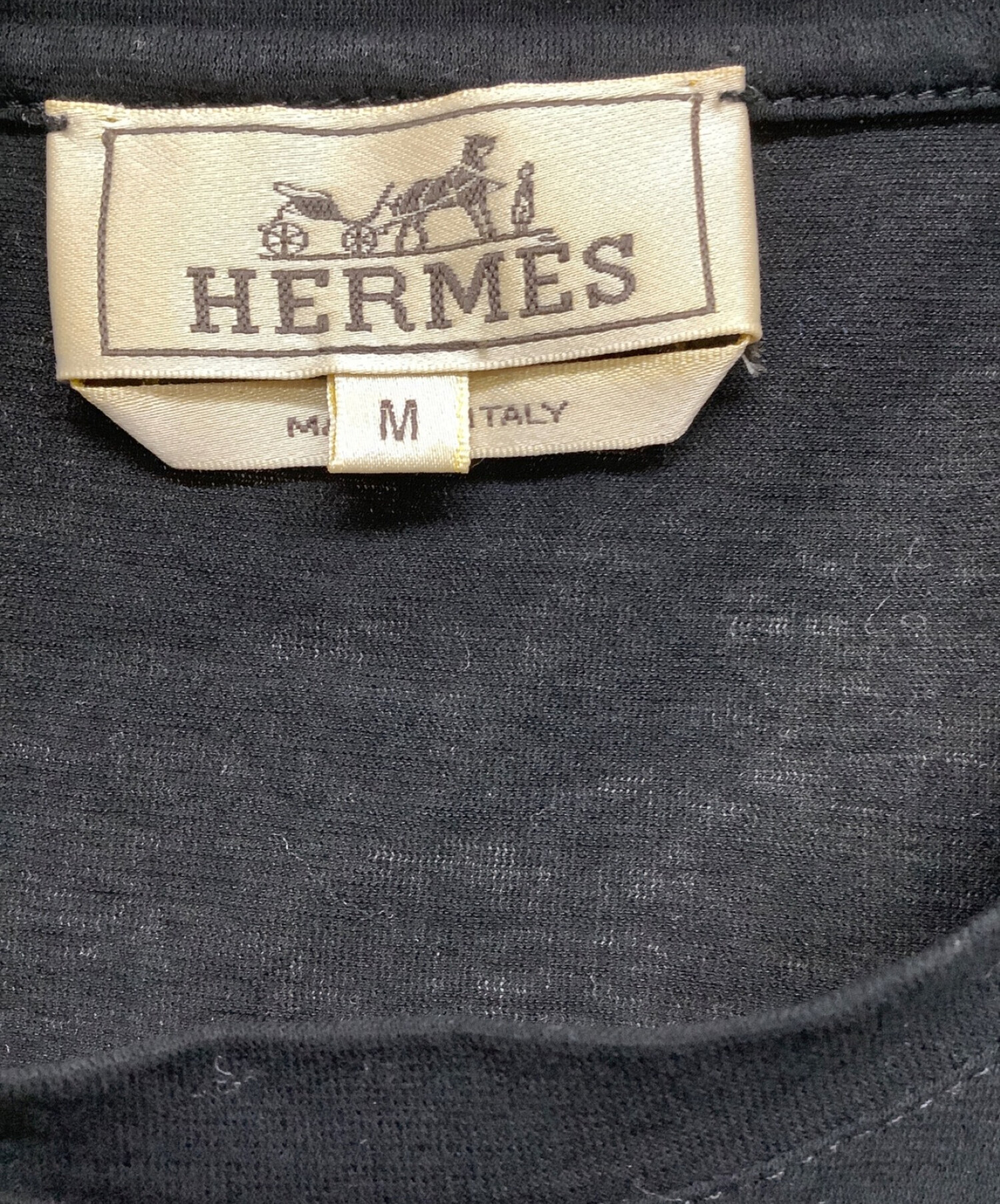 中古・古着通販】HERMES (エルメス) Tシャツ ブラック サイズ:M