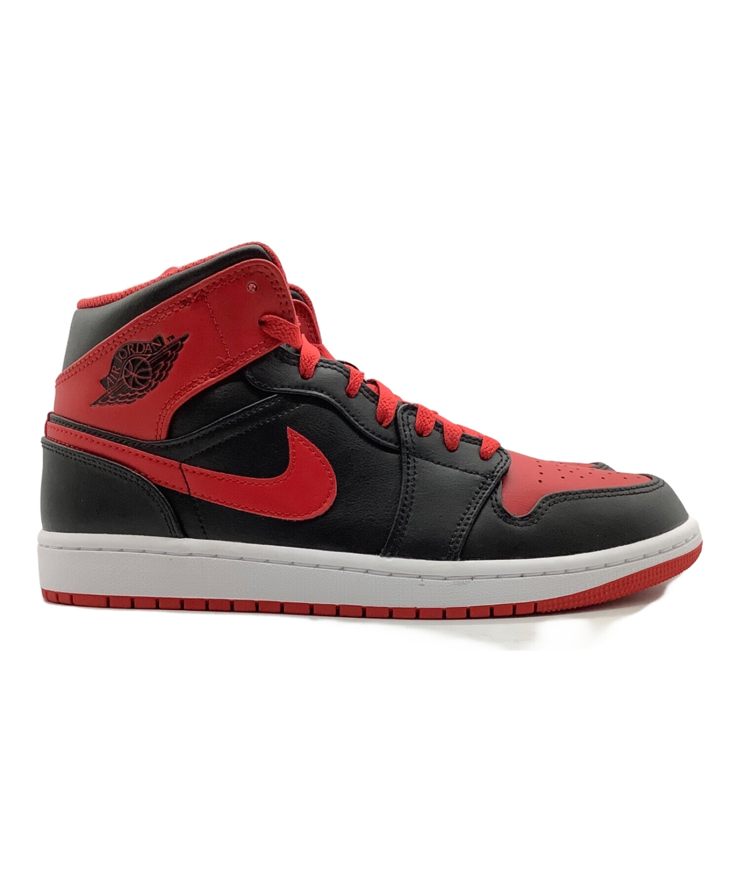 中古・古着通販】NIKE (ナイキ) AIR JORDAN1 MID ブラック×レッド ...