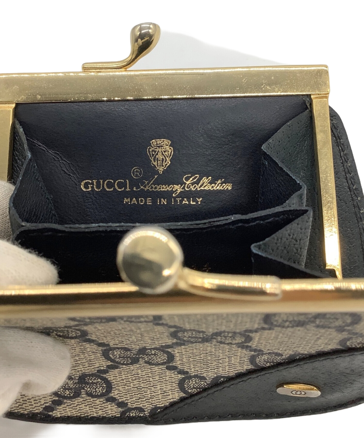 中古・古着通販】GUCCI (グッチ) がま口財布 ネイビー｜ブランド・古着通販 トレファク公式【TREFAC FASHION】スマホサイト