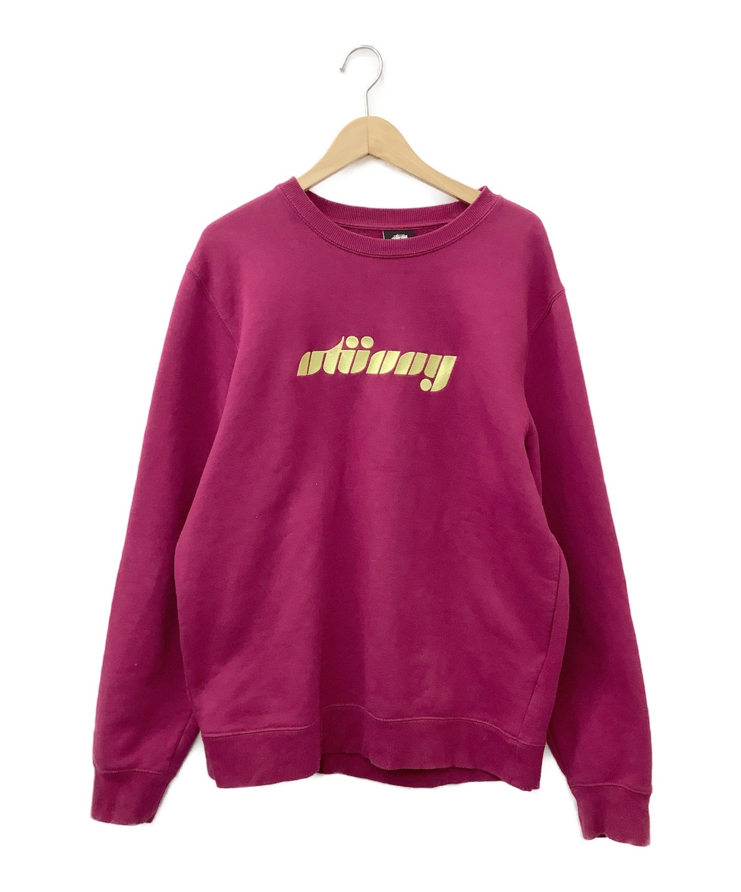 stussy (ステューシー) スウェット パープル×イエロー サイズ:M