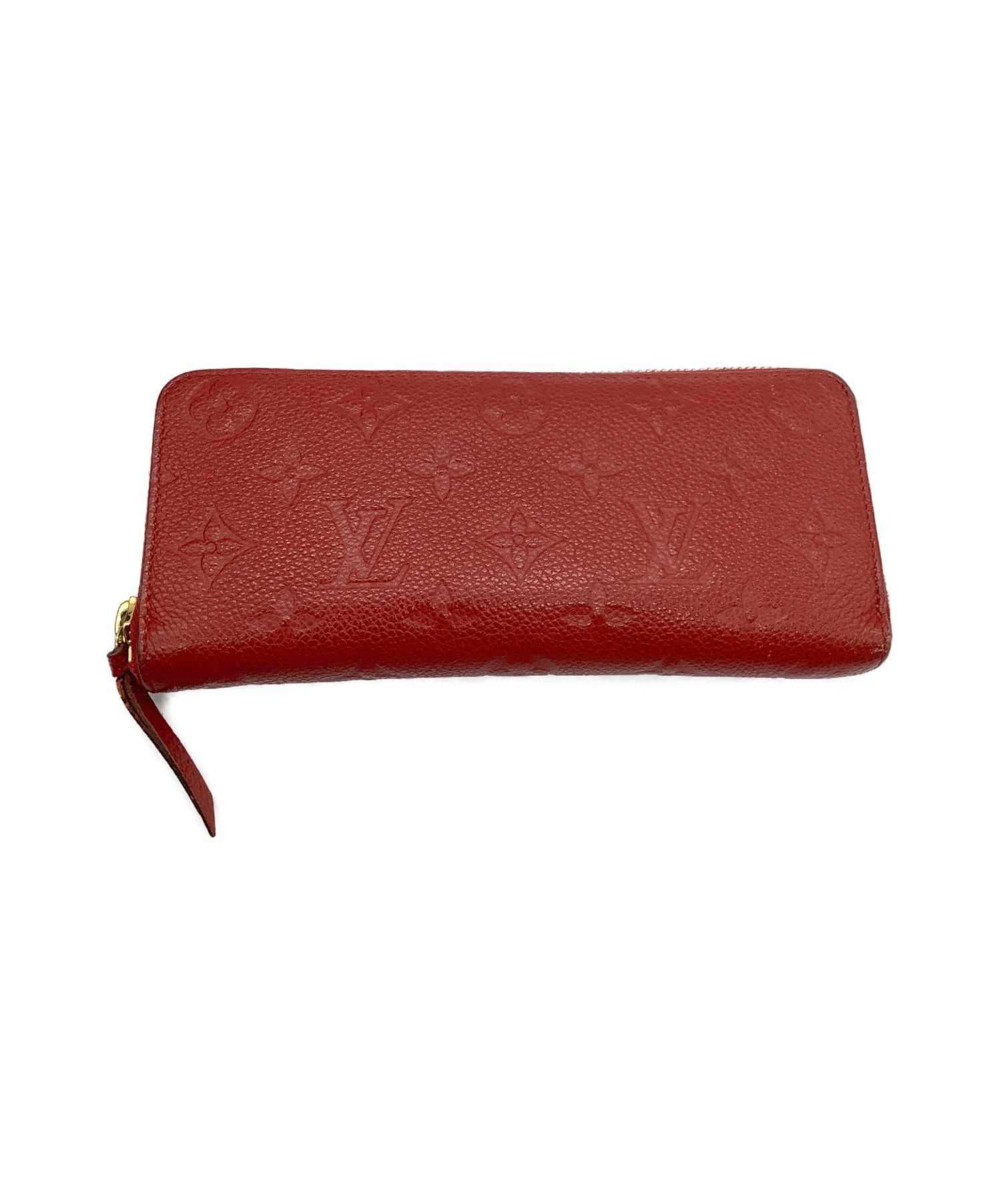 LOUIS VUITTON (ルイ ヴィトン) 長財布 レッド モノグラム・アンプラント M63698 TH0186