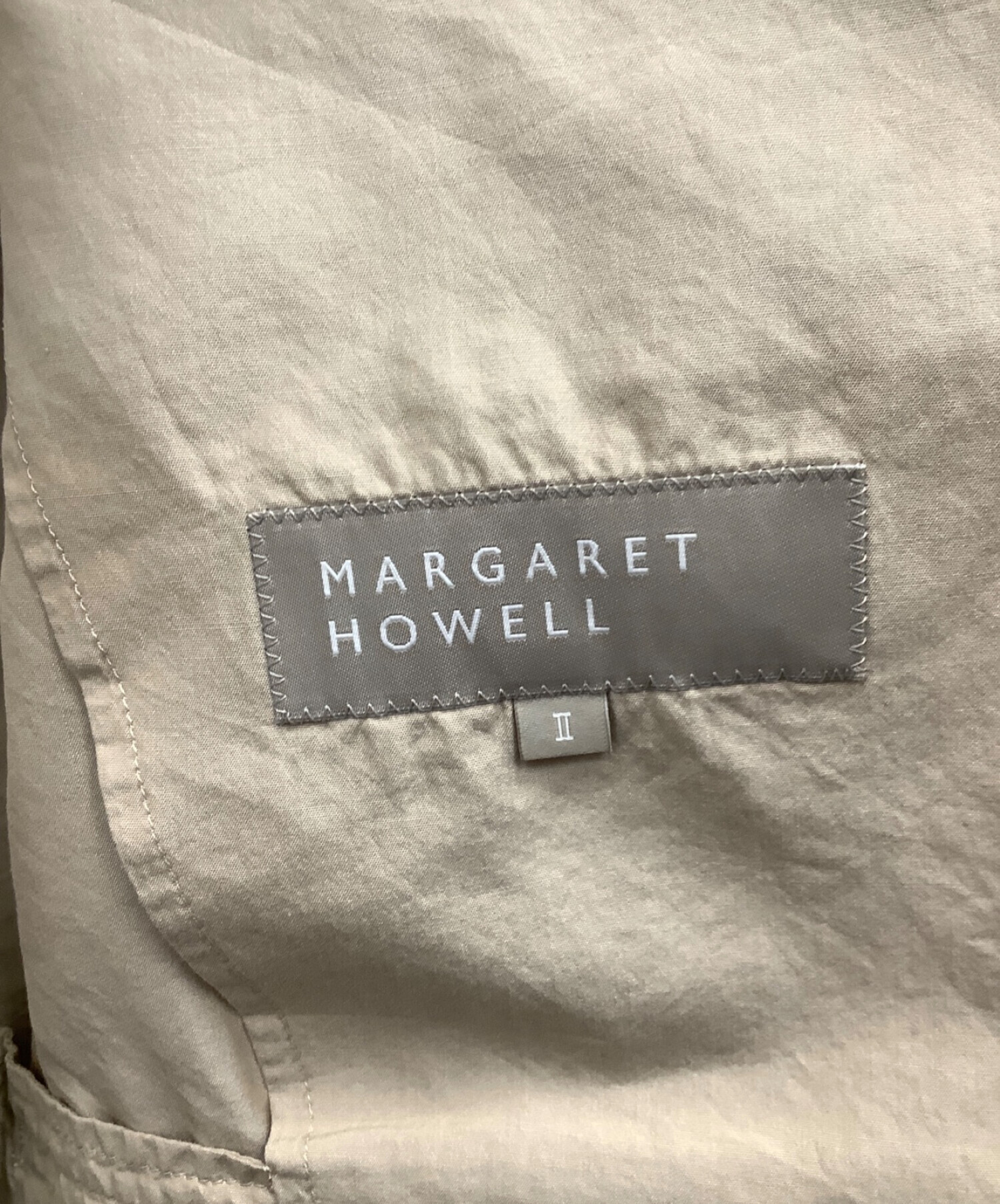 数量限定販売 MARGARET HOWELL シャツジャケ ベージュ チェックMサイズ