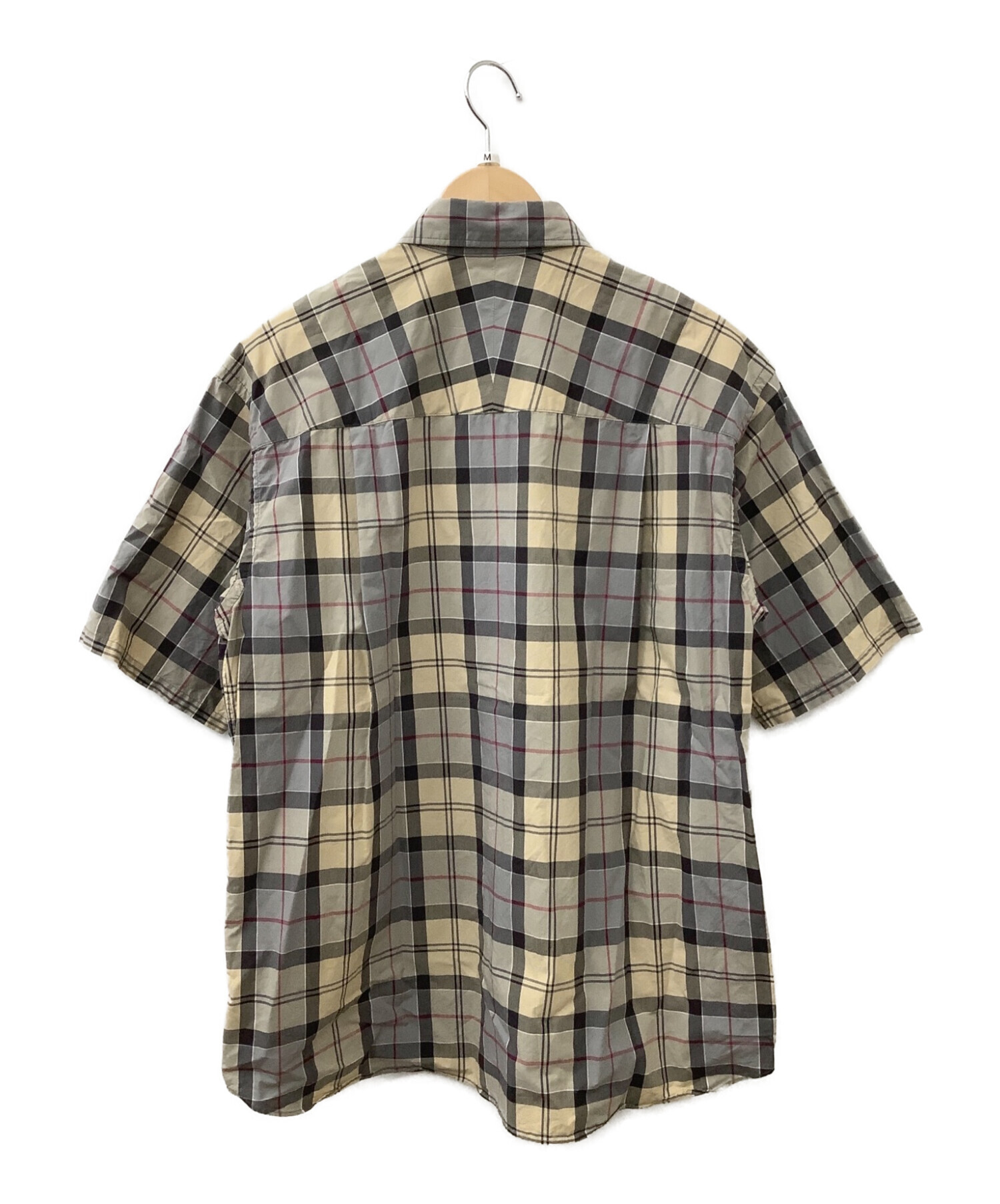 中古・古着通販】Barbour (バブアー) 半袖シャツ ベージュ×グレー