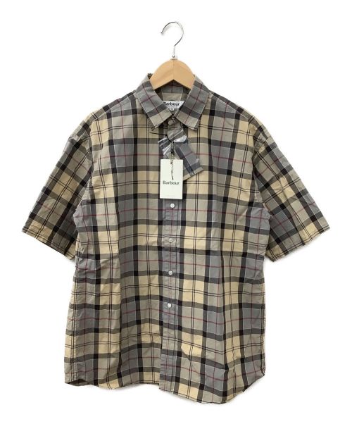 【中古・古着通販】Barbour (バブアー) 半袖シャツ ベージュ×グレー