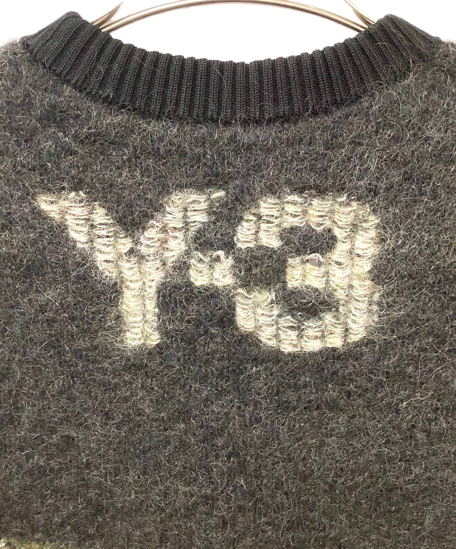 Y-3 (ワイスリー) 21AW U CH1 CAMO KNIT CREW SWEATER ブラック サイズ:XS