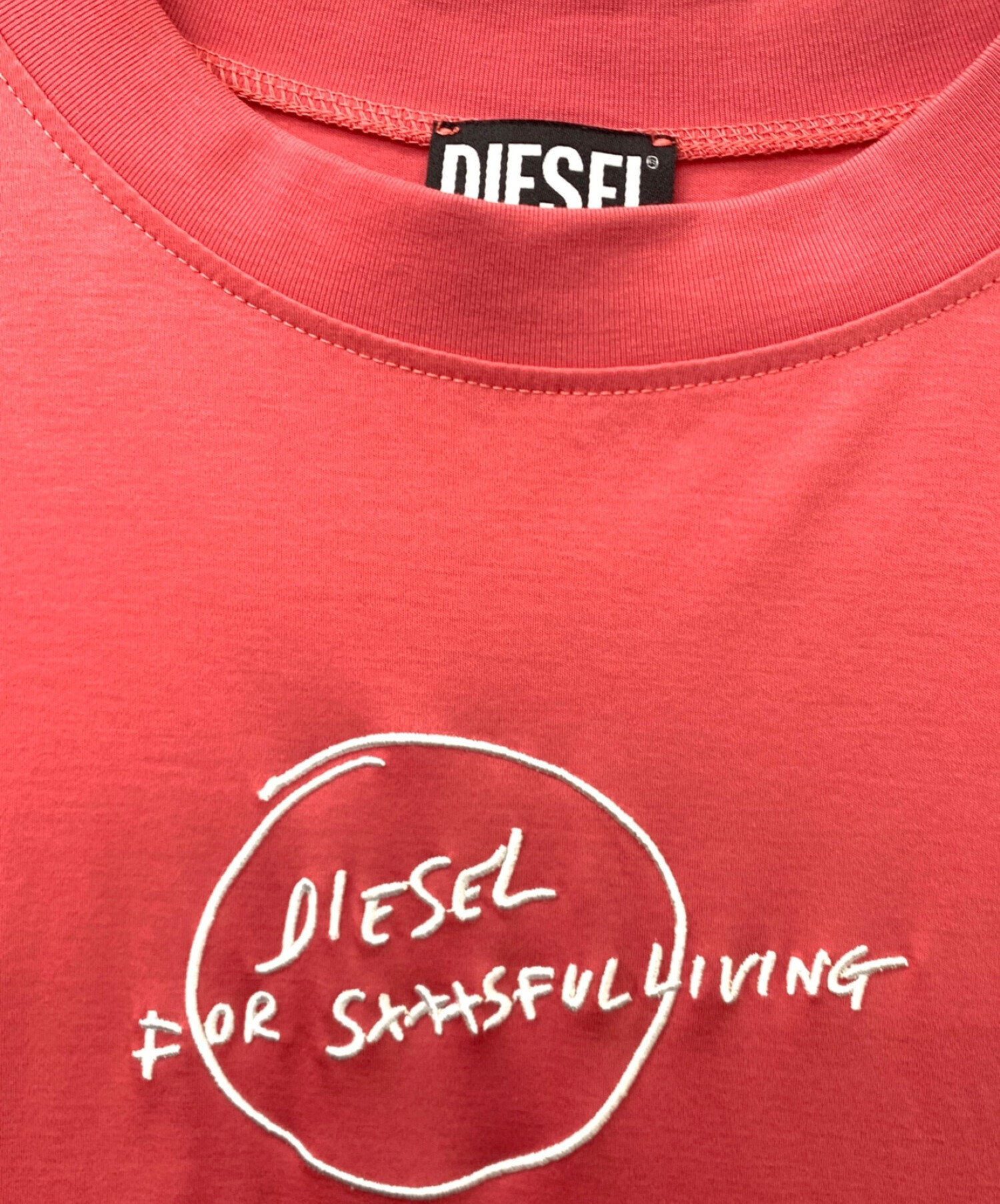 diesel ディーゼル Tシャツ ピンク ロゴ - Tシャツ