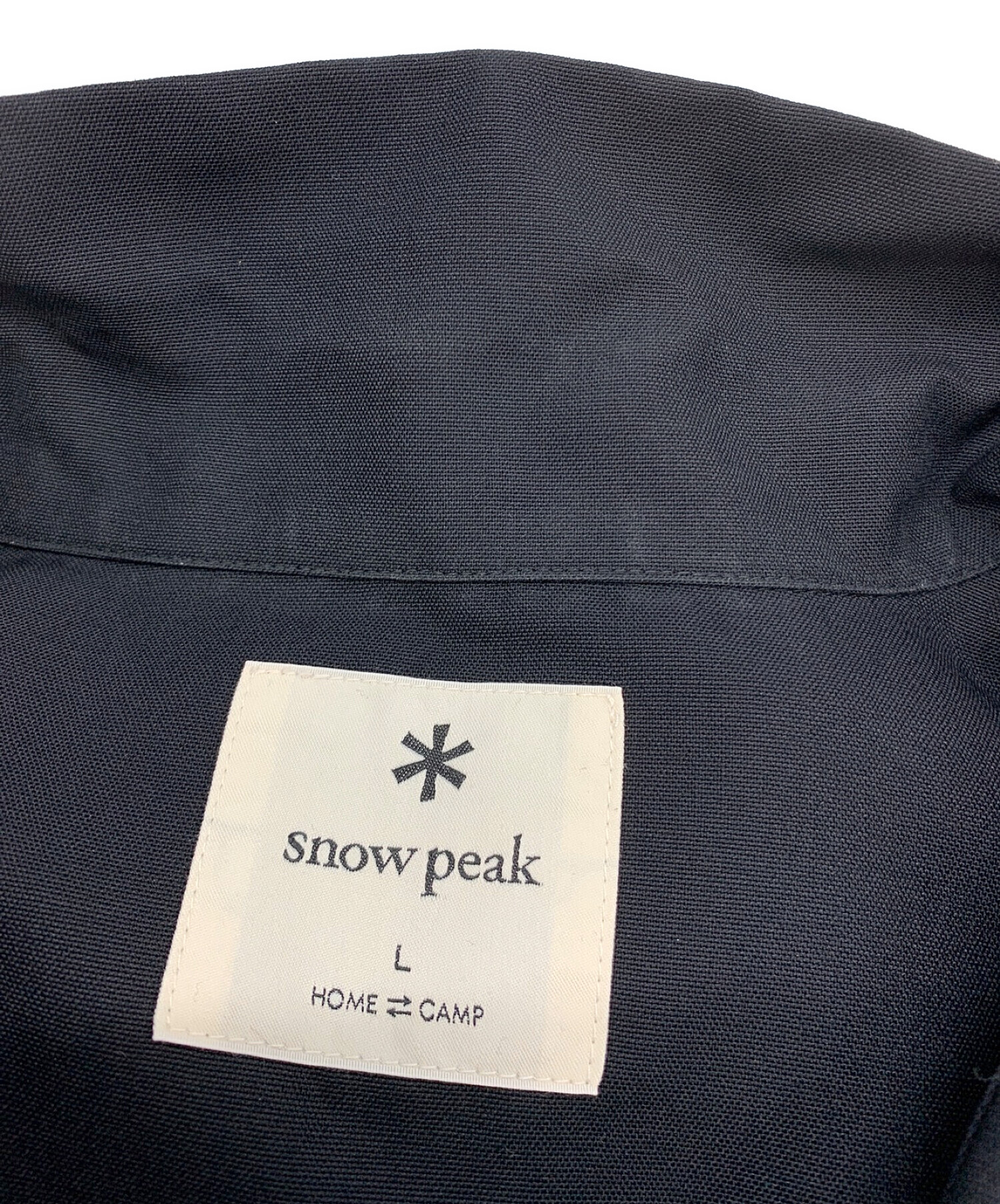 中古・古着通販】Snow peak (スノーピーク) シャツジャケット ブラック