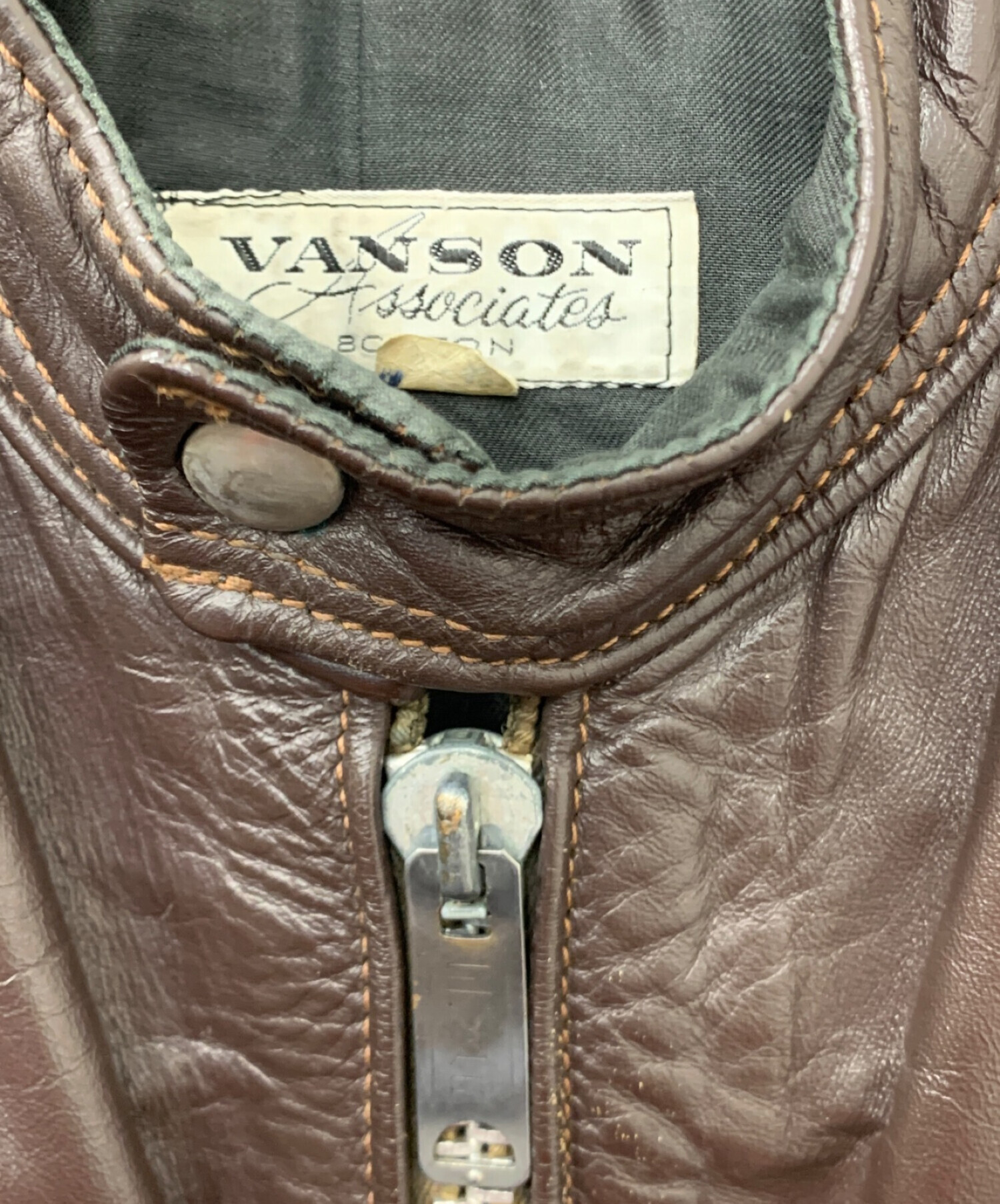 中古・古着通販】VANSON (バンソン) レザージャケット ブラウン サイズ:42｜ブランド・古着通販 トレファク公式【TREFAC  FASHION】スマホサイト