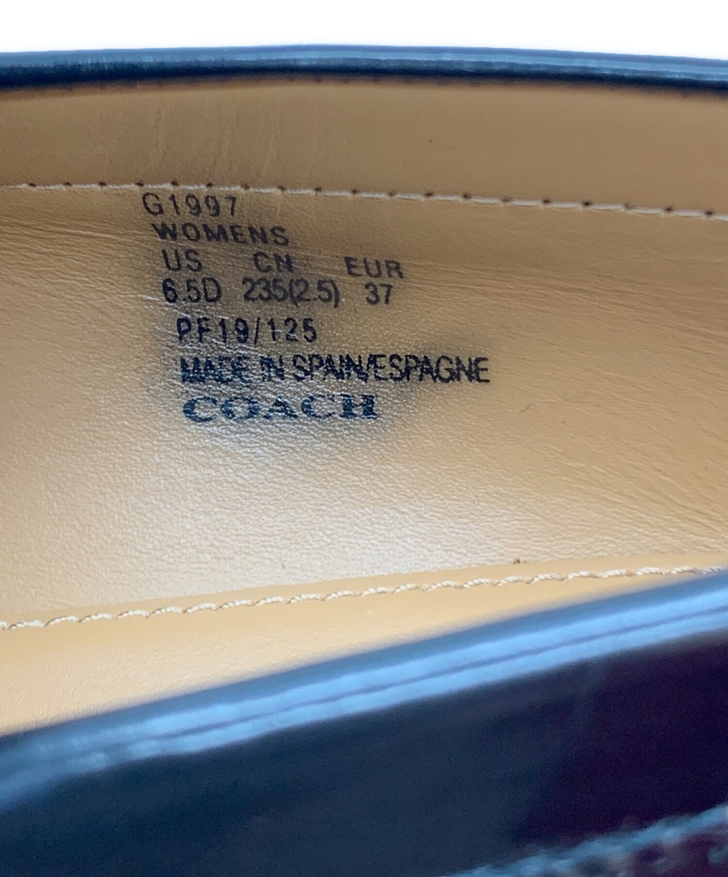 中古・古着通販】COACH (コーチ) コインローファー ブラック サイズ:US