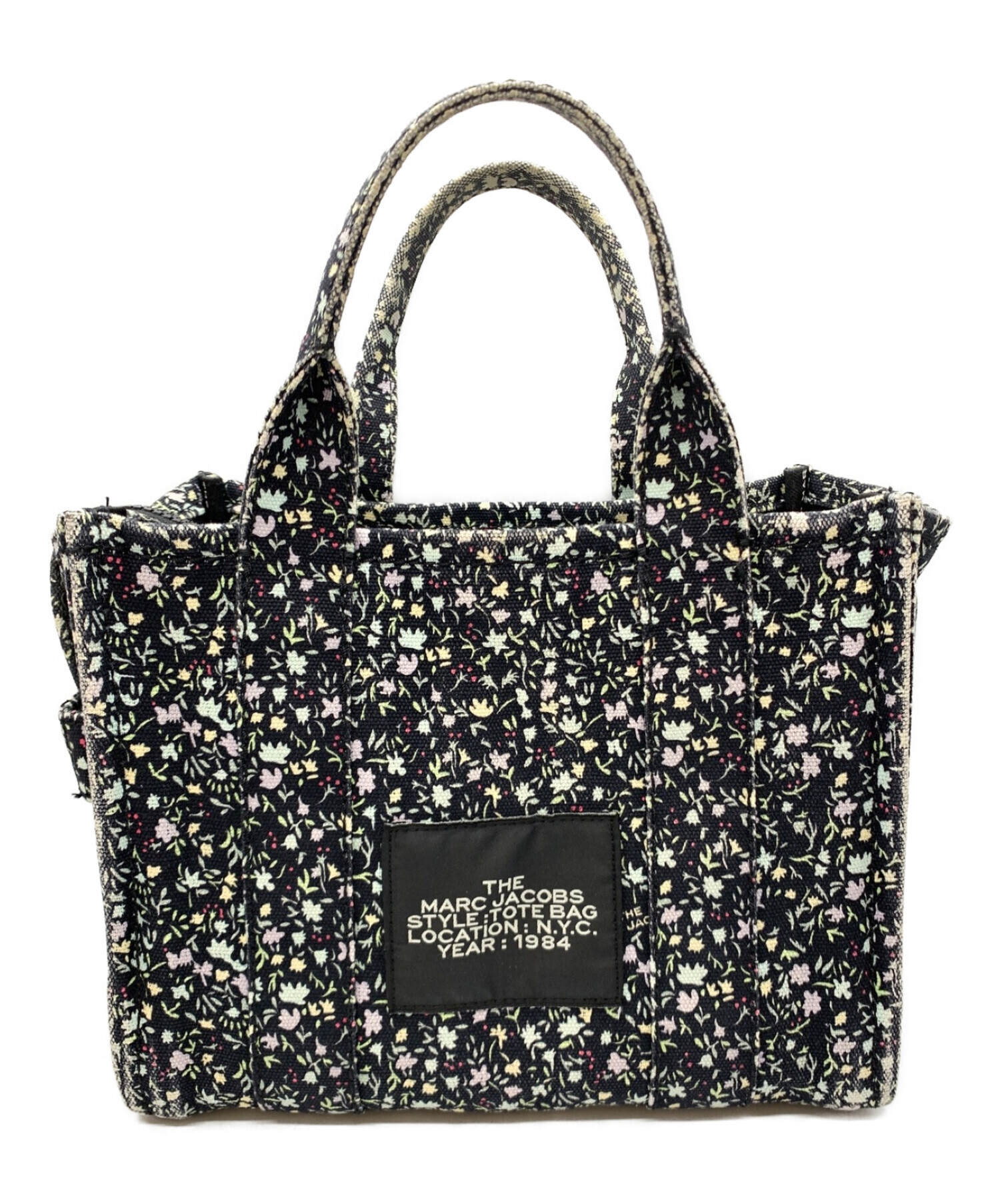 MARC JACOBS (マーク ジェイコブス) THE DITSY FLORAL MINI TOTE キャンバストートバッグ ブラック