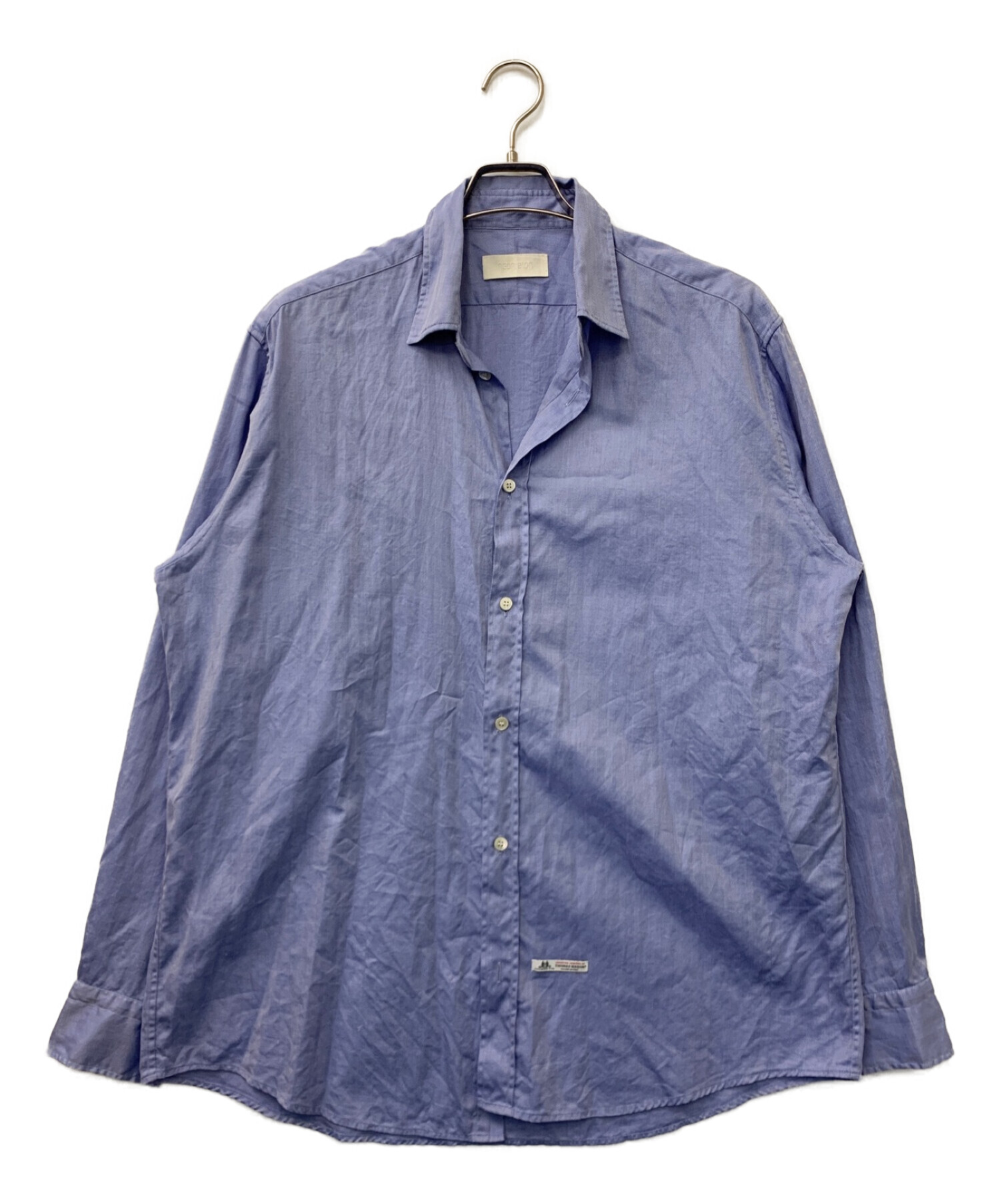 NEON SIGN (ネオンサイン) アシンメトリービッグシルエットシャツ ブルー サイズ:2