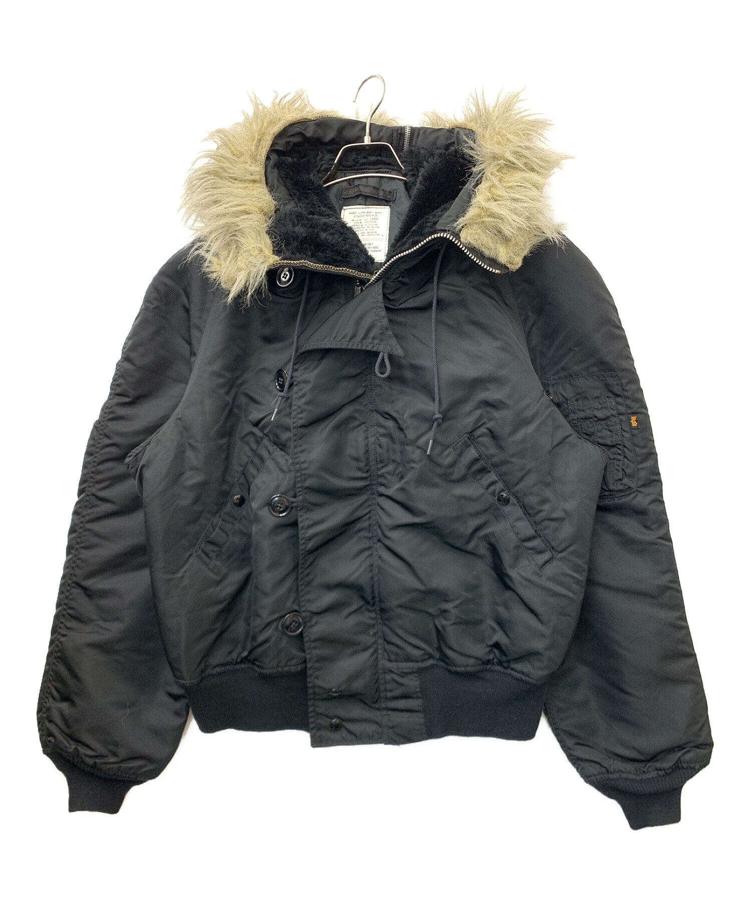中古・古着通販】ALPHA (アルファ) N-2Bジャケット ブラック サイズ:L