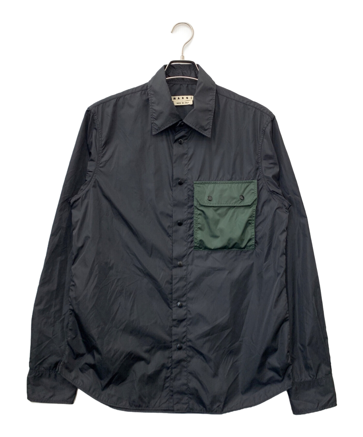 中古・古着通販】MARNI (マルニ) Nylon Bi-color Plain Designers Shirts ブラック サイズ:48｜ブランド・古着通販  トレファク公式【TREFAC FASHION】スマホサイト