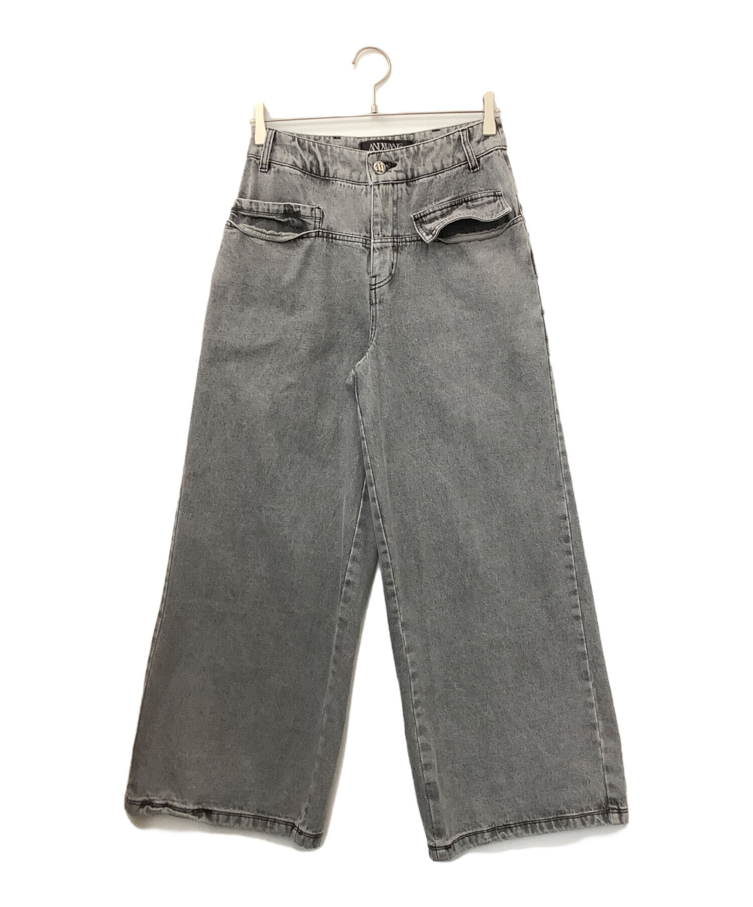 中古・古着通販】ANDWANG (アンドワン) Back Cutout Denim Pants ブラック サイズ:S｜ブランド・古着通販  トレファク公式【TREFAC FASHION】スマホサイト