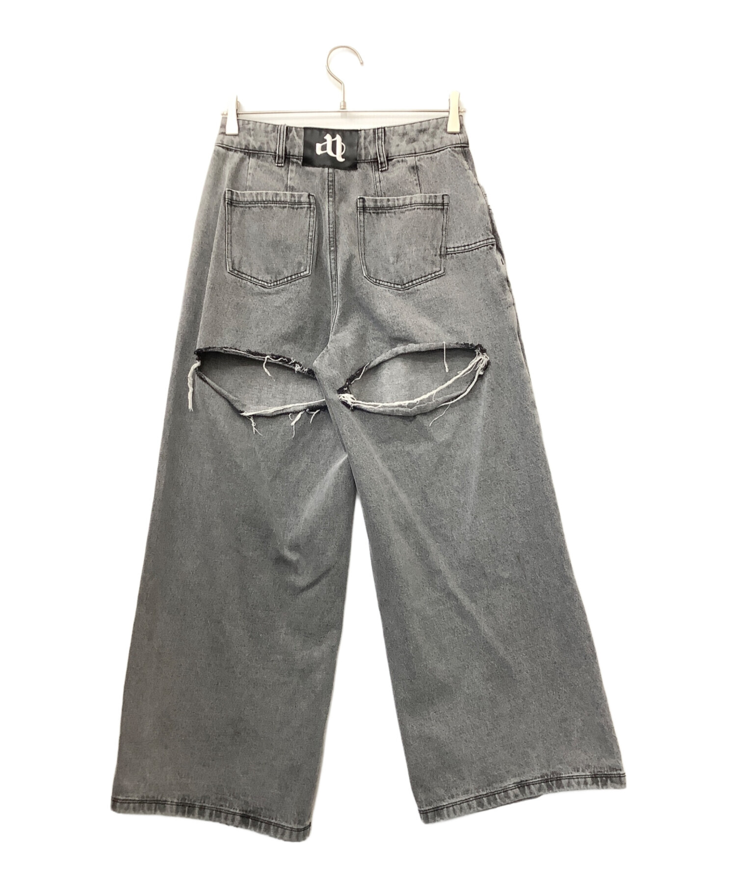 中古・古着通販】ANDWANG (アンドワン) Back Cutout Denim Pants ブラック サイズ:S｜ブランド・古着通販  トレファク公式【TREFAC FASHION】スマホサイト