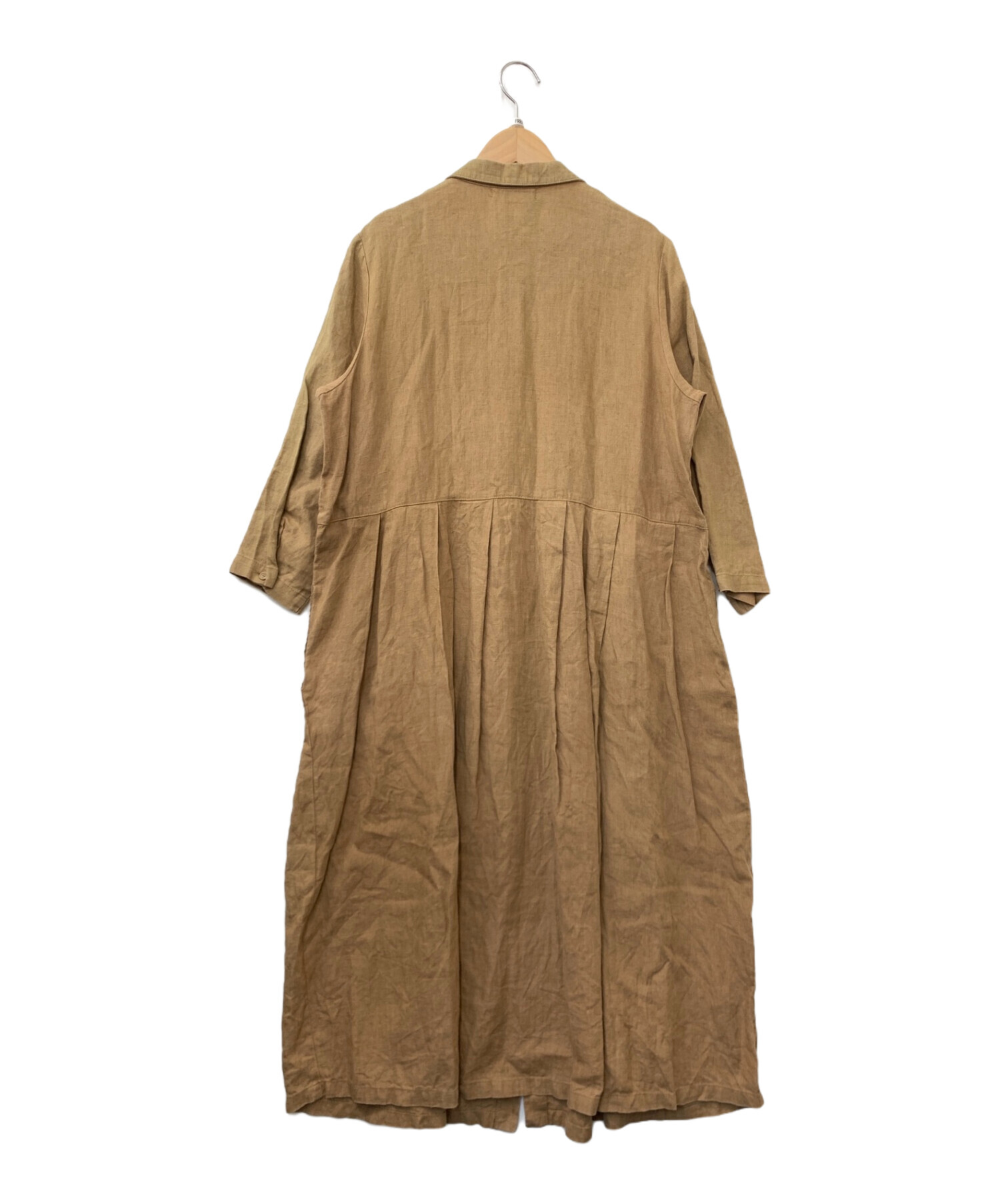 中古・古着通販】fog linen work (フォグリネンワーク) リネンシャツワンピース ブラウン サイズ:-｜ブランド・古着通販  トレファク公式【TREFAC FASHION】スマホサイト