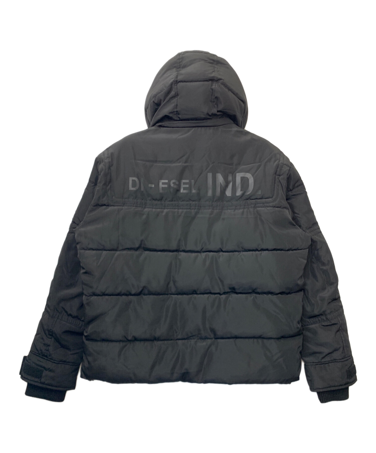 DIESEL (ディーゼル) W-RUSSELL-PAD JACKET ブラック×グリーン サイズ:L