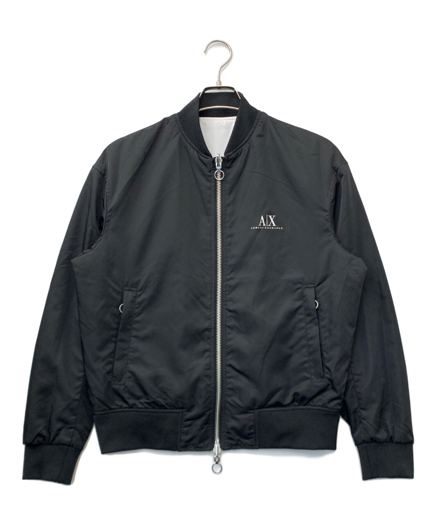 中古・古着通販】ARMANI EXCHANGE (アルマーニ エクスチェンジ) リバーシブルブルゾン ブラック×ホワイト  サイズ:XS｜ブランド・古着通販 トレファク公式【TREFAC FASHION】スマホサイト