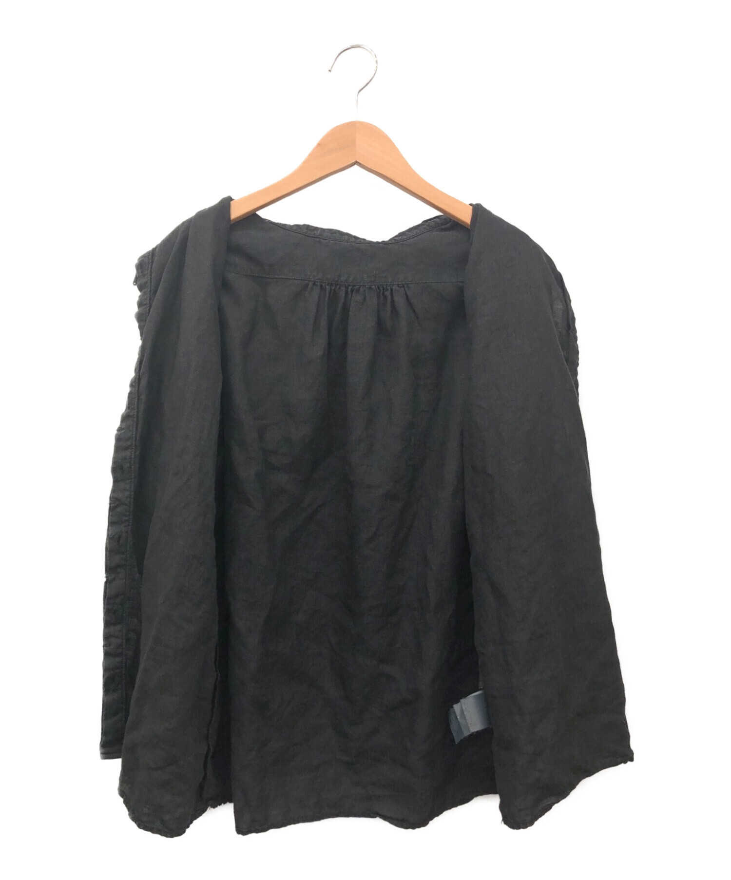 nest Robe (ネストローブ) ラッフルカラーブラウス ブラック サイズ:size F