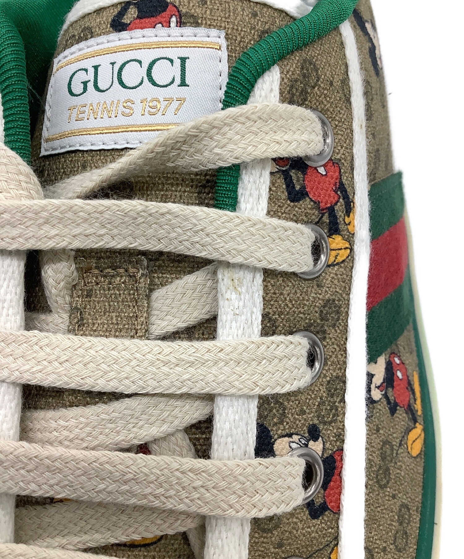 中古・古着通販】GUCCI (グッチ) スニーカー ブラウン×グリーン サイズ