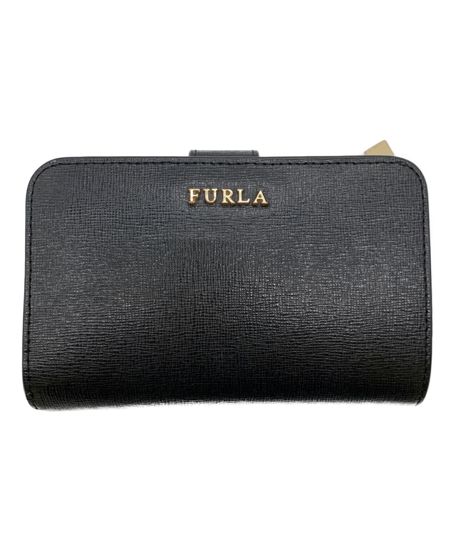 中古・古着通販】FURLA (フルラ) 2つ折り財布 ブラック｜ブランド