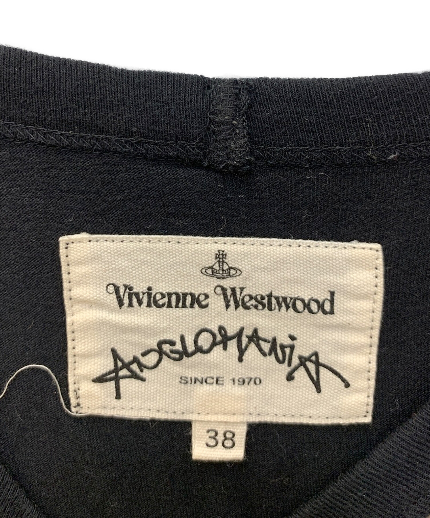 Vivienne Westwood ANGLOMANIA (ヴィヴィアンウエストウッド アングロマニア) オーバーサイズカットソー ブラック  サイズ:38