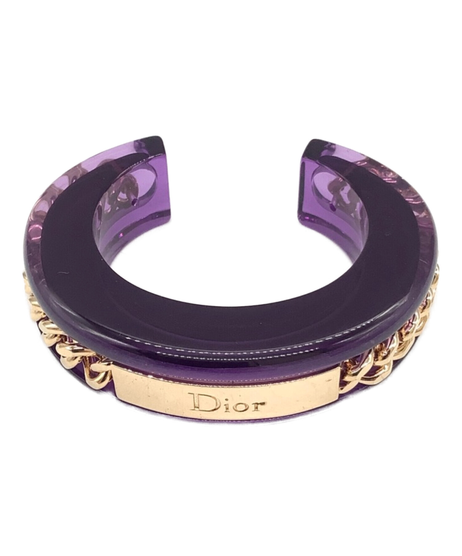 DIOR (ディオール) バングル ゴールドカラー×パープル