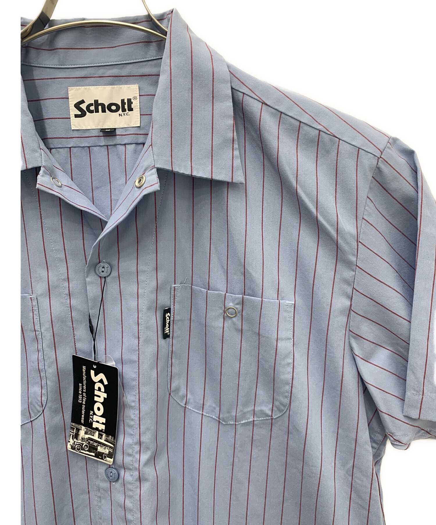 中古・古着通販】Schott (ショット) TC ストライプ ワークシャツ