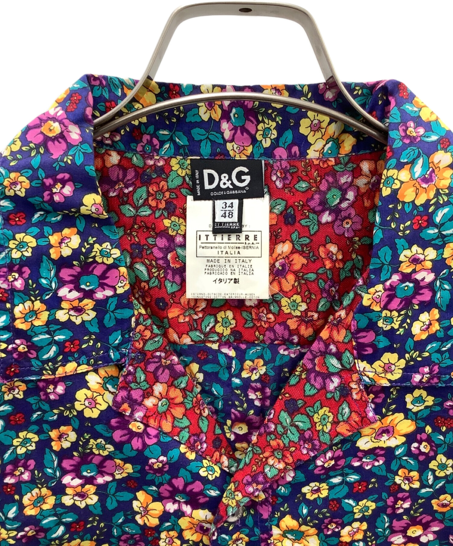 中古・古着通販】DOLCE GABBANA (ドルチェ＆ガッバーナ) 柄シャツ ブルー サイズ:Ｍ (UK 34)｜ブランド・古着通販  トレファク公式【TREFAC FASHION】スマホサイト