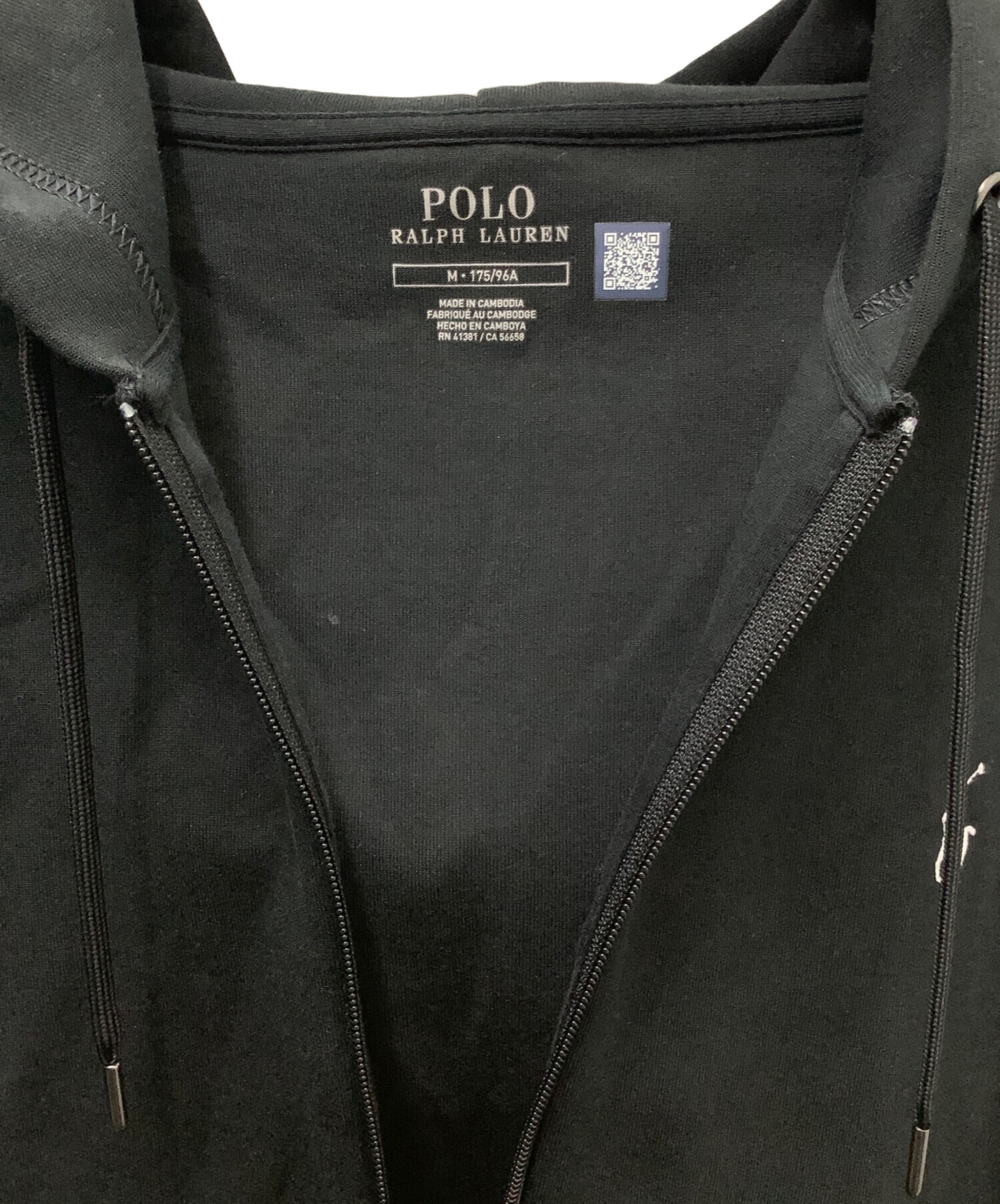 中古・古着通販】POLO RALPH LAUREN (ポロ・ラルフローレン) ジップパーカー ブラック サイズ:Ｍ｜ブランド・古着通販  トレファク公式【TREFAC FASHION】スマホサイト