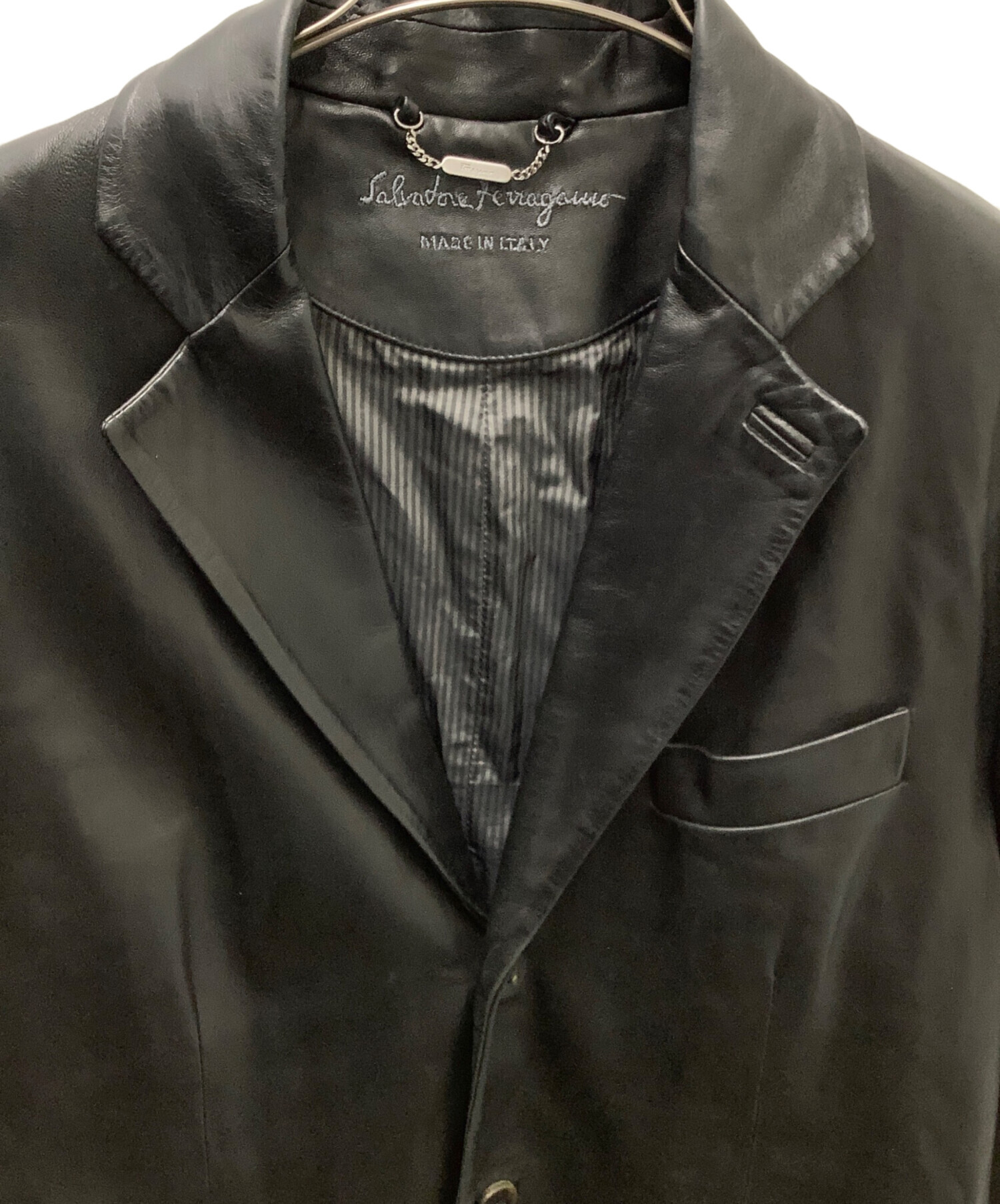 中古・古着通販】Salvatore Ferragamo (サルヴァトーレ フェラガモ) テーラードジャケット ブラック サイズ:SIZE 46｜ブランド・古着通販  トレファク公式【TREFAC FASHION】スマホサイト