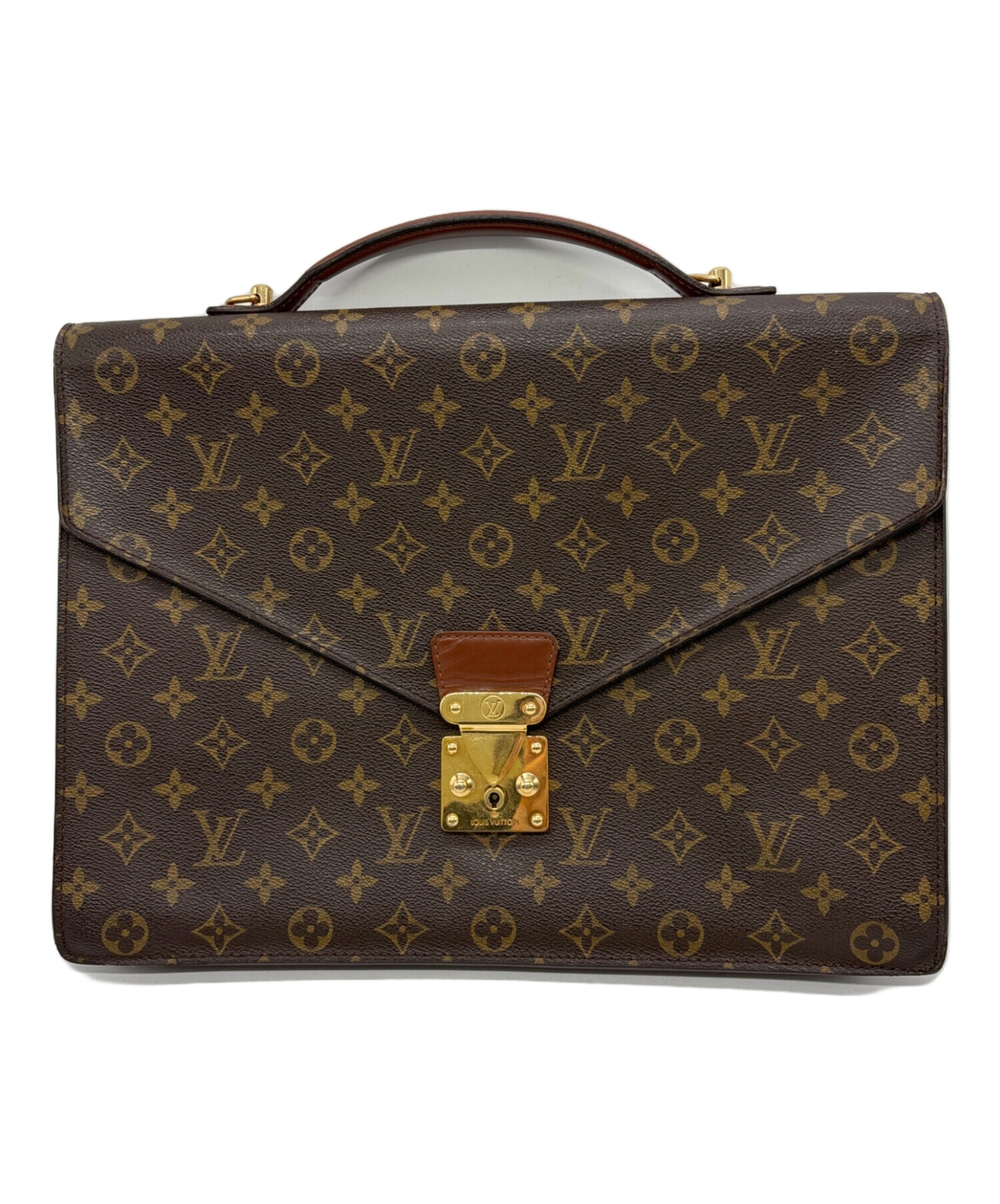 中古・古着通販】LOUIS VUITTON (ルイ ヴィトン) ポルトドキュマン ショルダーストラップ欠品 ブラウン｜ブランド・古着通販  トレファク公式【TREFAC FASHION】スマホサイト