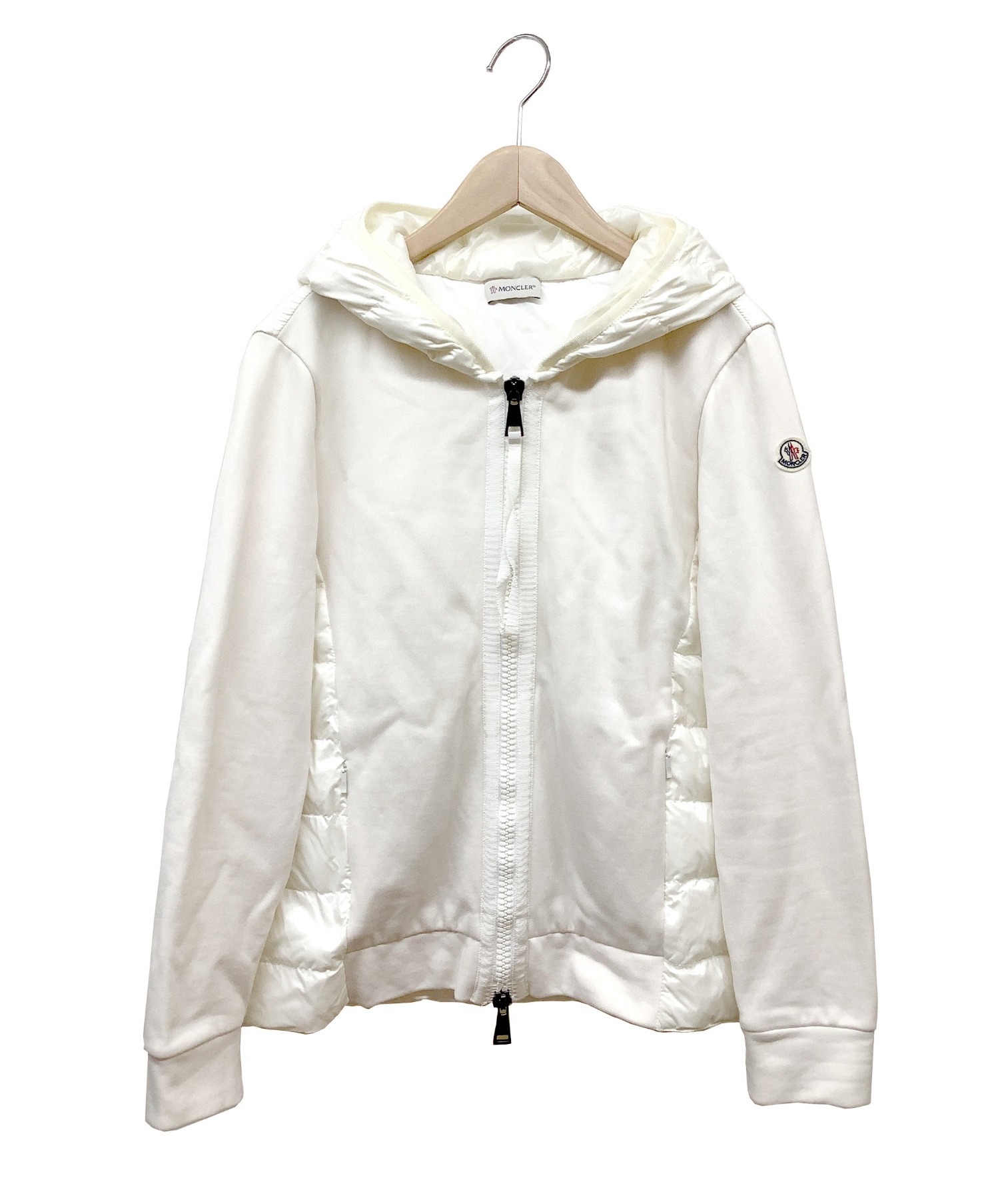 MONCLER (モンクレール) ジャージダウンパーカー アイボリー サイズ:M