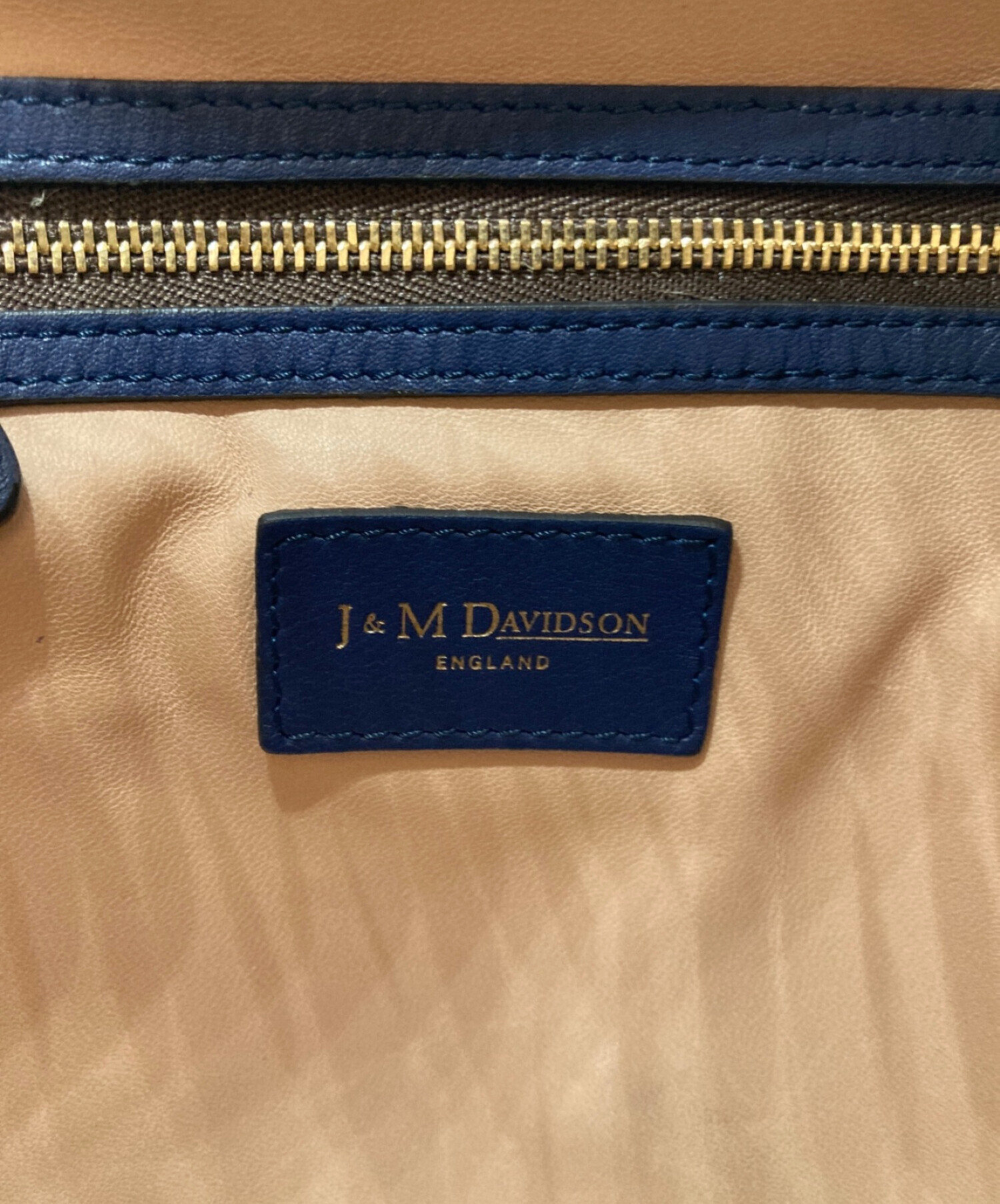 J&M DAVIDSON (ジェイ＆エム デヴィッドソン) 巾着ワンショルダーバッグ ネイビー