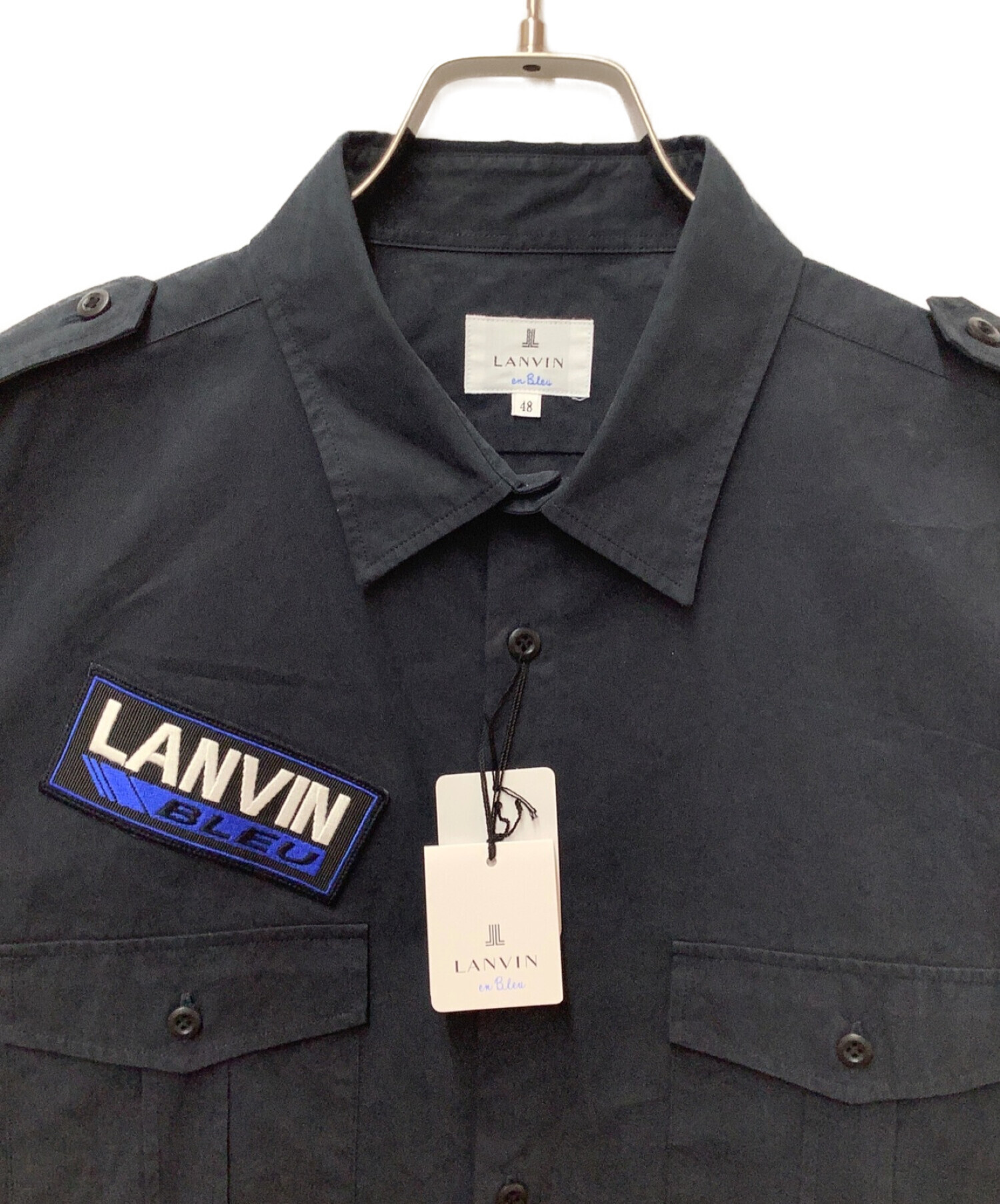 LANVIN en Bleu (ランバンオンブルー) シャツ ネイビー サイズ:48 未使用品