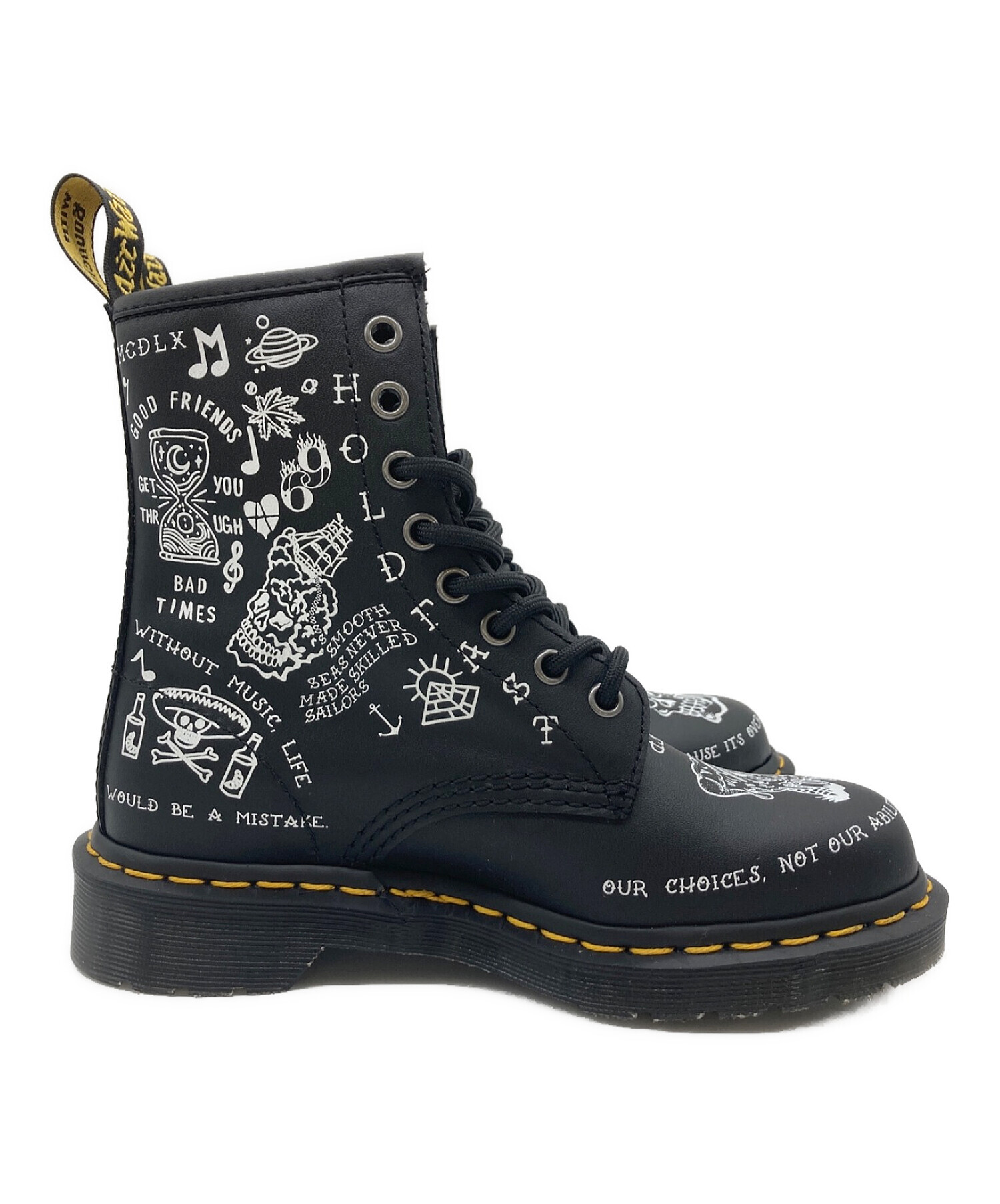 Dr.Martens◇ブーティ 36 BLK レザー 1477001 品多く - ブーティ