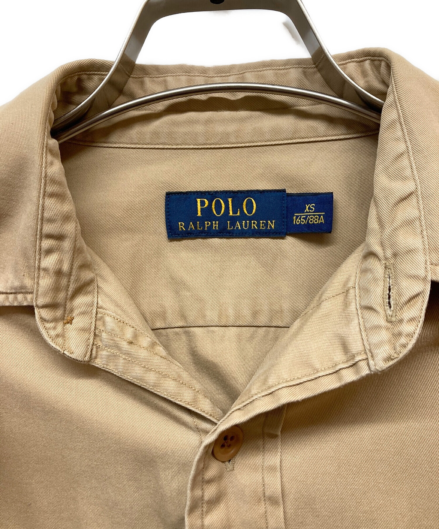 POLO RALPH LAUREN (ポロ・ラルフローレン) バックプリントシャツ ベージュ サイズ:XS(165)