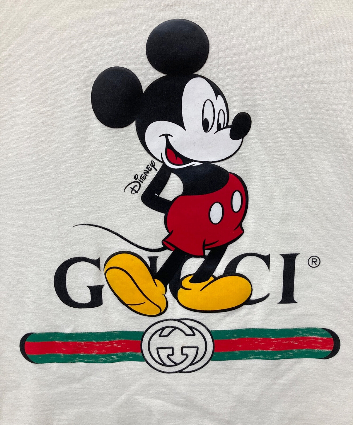 Disney×GUCCI (ディズニー×グッチ) ディズニーコラボオーバーサイズTシャツ ホワイト サイズ:S