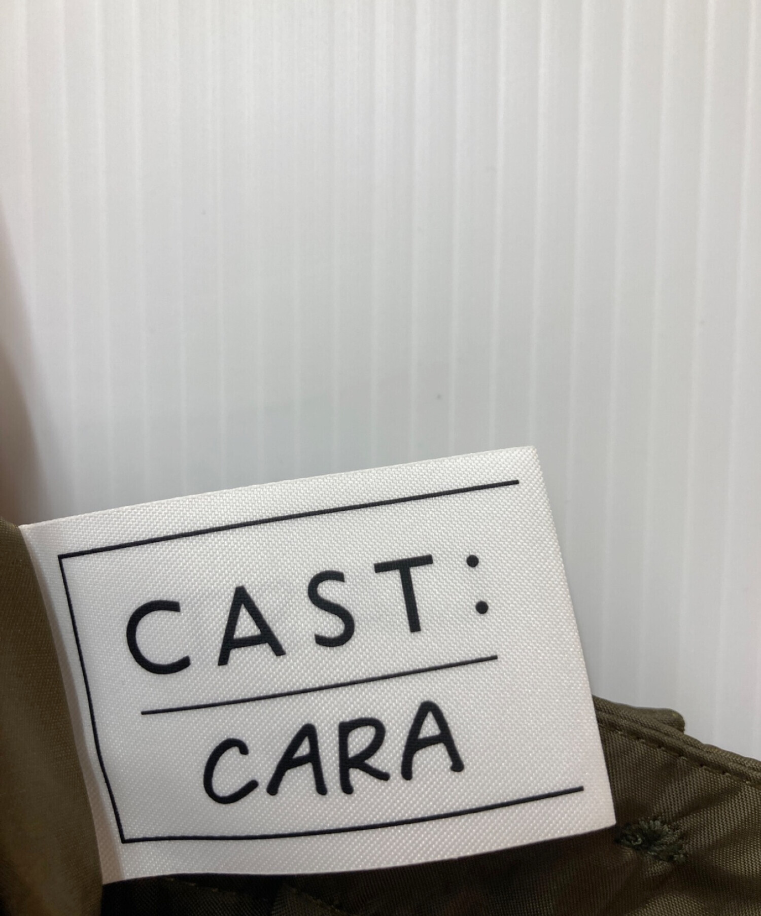 CAST CARA (キャスト) ナイロン切替スカート グリーン×ブラック サイズ:M