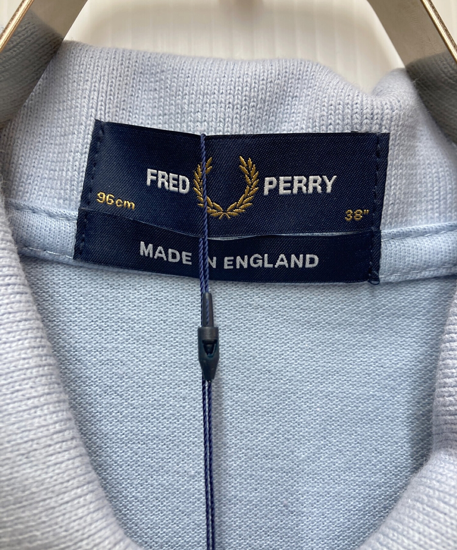 FRED PERRY (フレッドペリー) ポロシャツ ブルー サイズ:SIZE38 未使用品