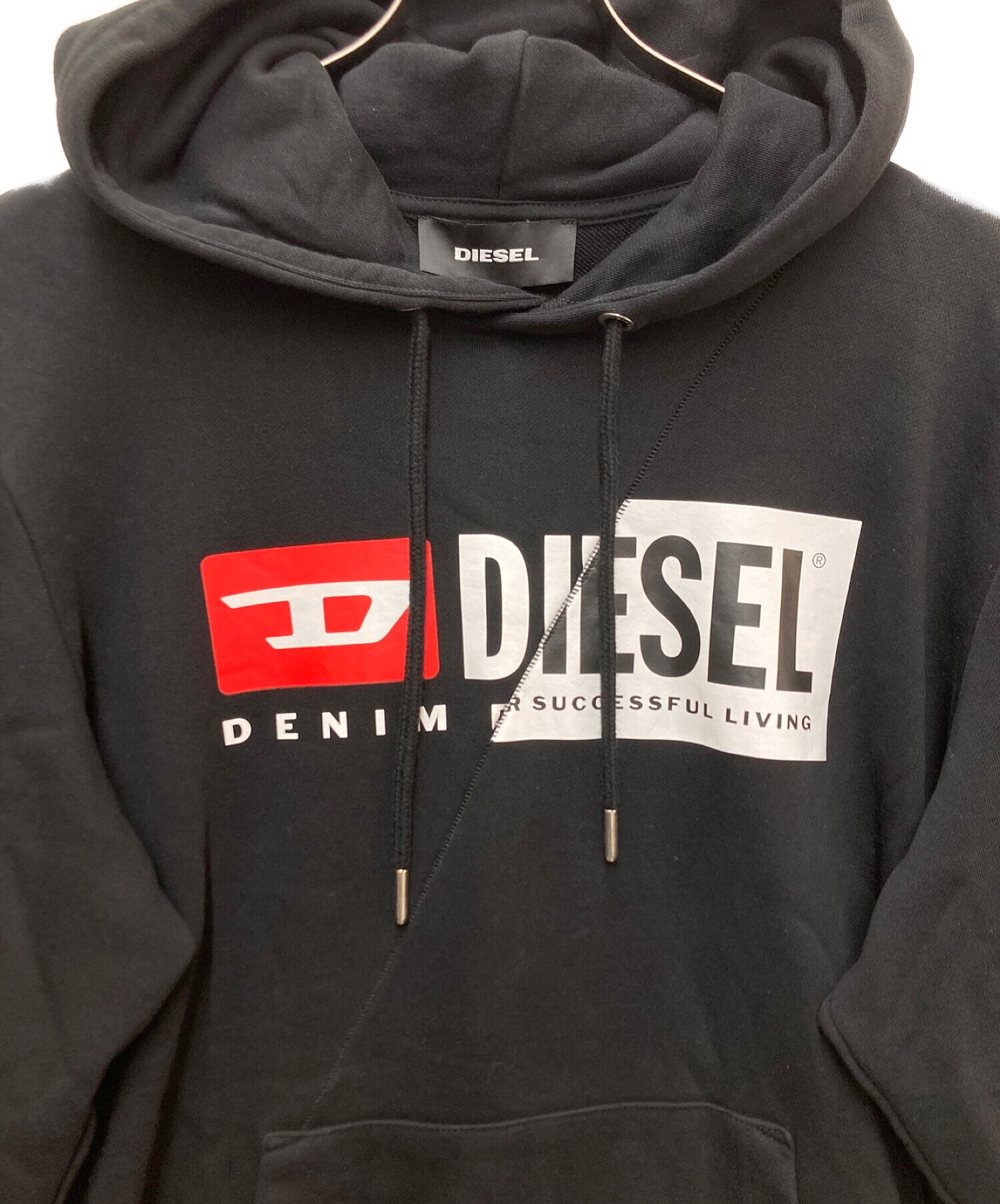 DIESEL ディーゼル プルオーバーパーカー サイズL ブラック-