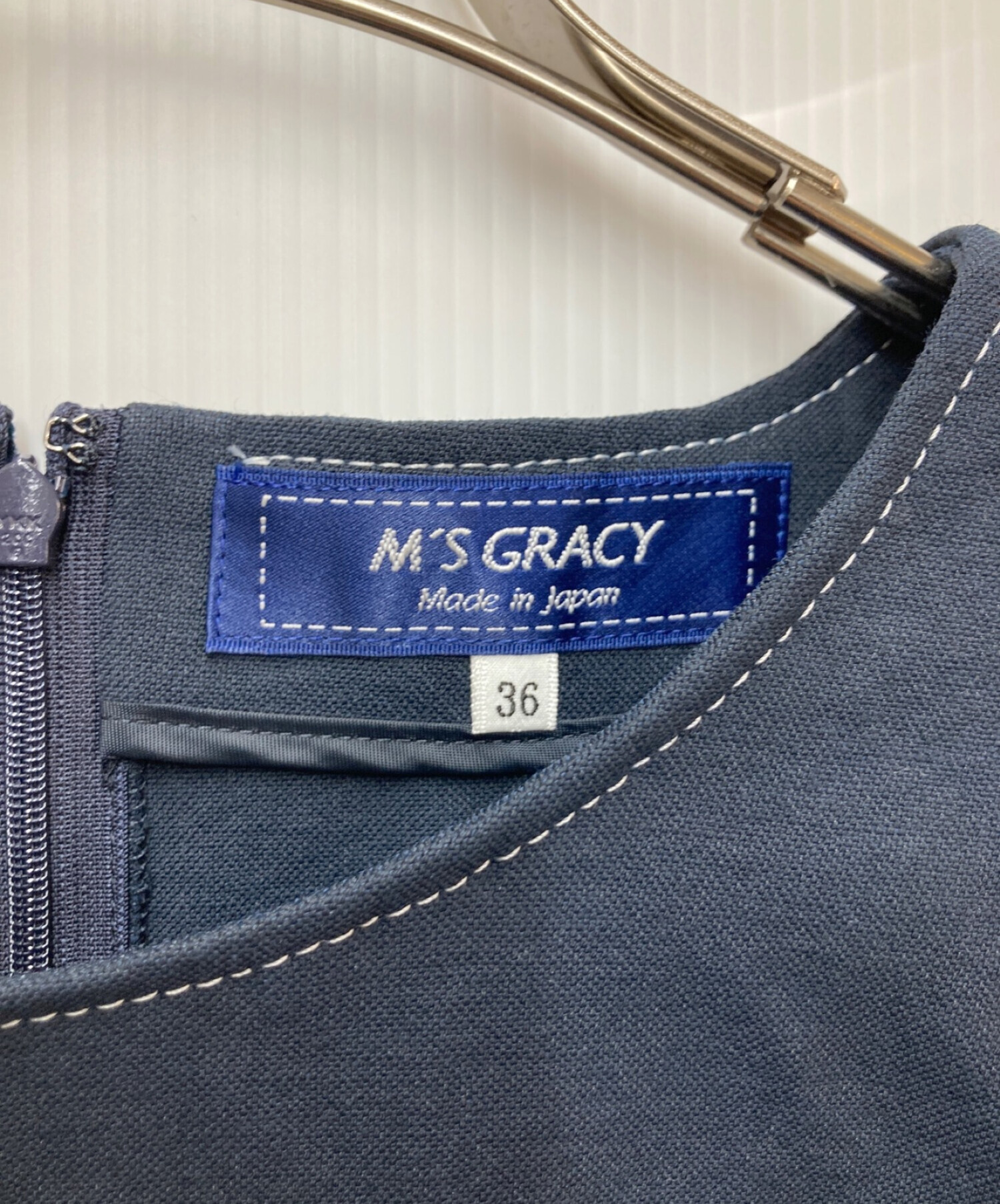 M'S GRACY (エムズグレイシー) ワンピース ネイビー サイズ:36 未使用品