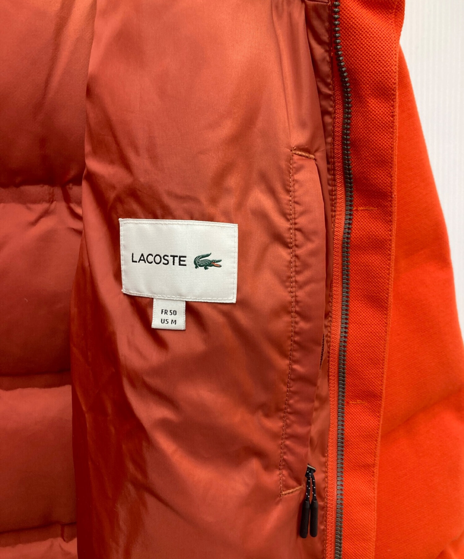 中古・古着通販】LACOSTE (ラコステ) ピケダウンジャケット オレンジ ...