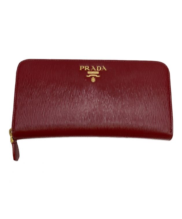 中古・古着通販】PRADA (プラダ) 長財布 レッド｜ブランド・古着通販